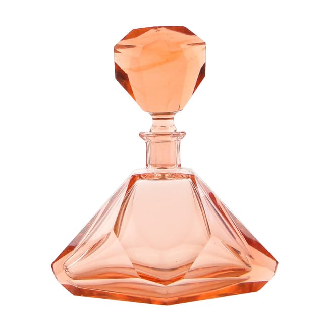 Decanter, Art Deco, crystal, Bohemia, Czechoslovakia, 1930s. - DIMENSION