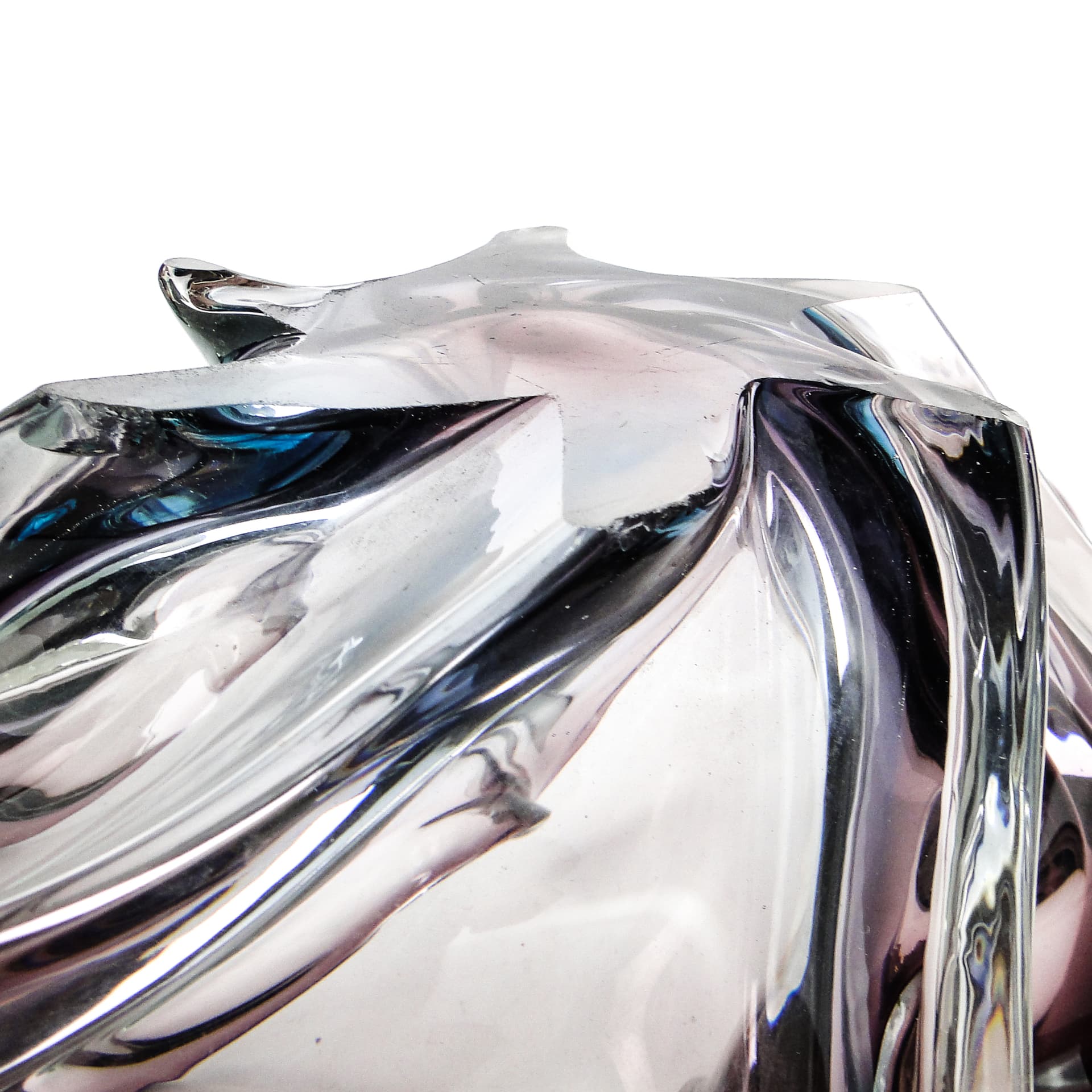 Sommerso centerpiece, mid-century modern, violet glass, Murano, Italy, 1950s. - 104304