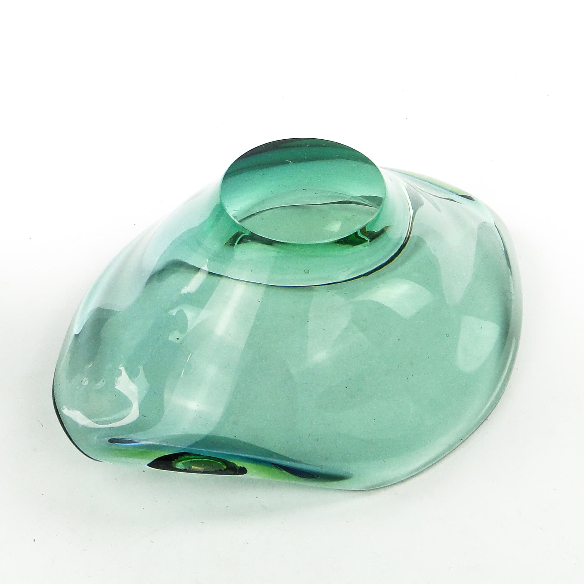 Mid-century modern decorative bowl, glass, Val Saint Lambert, Belgium, 1950s. - 104339