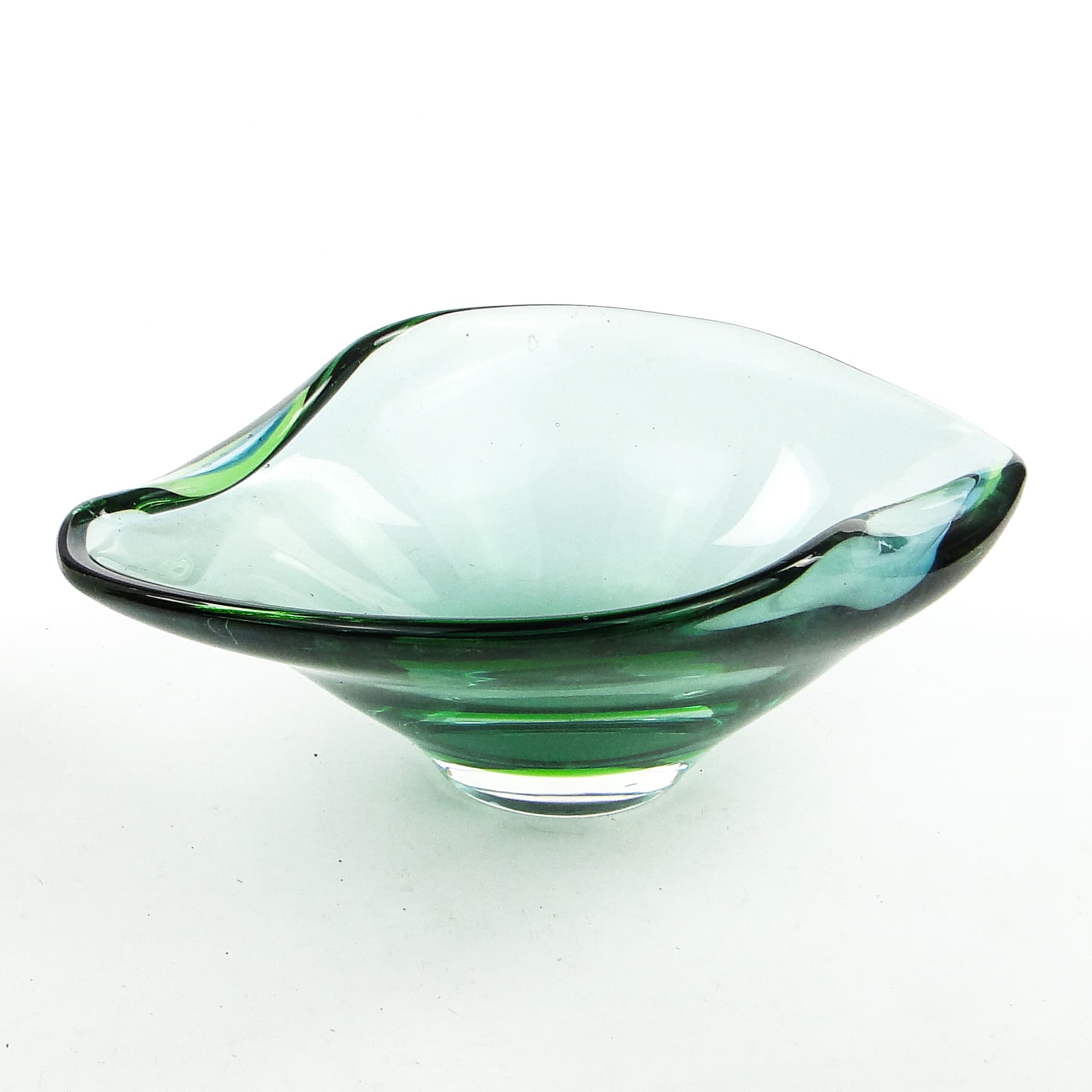 Mid-century modern decorative bowl, glass, Val Saint Lambert, Belgium, 1950s. - 104332