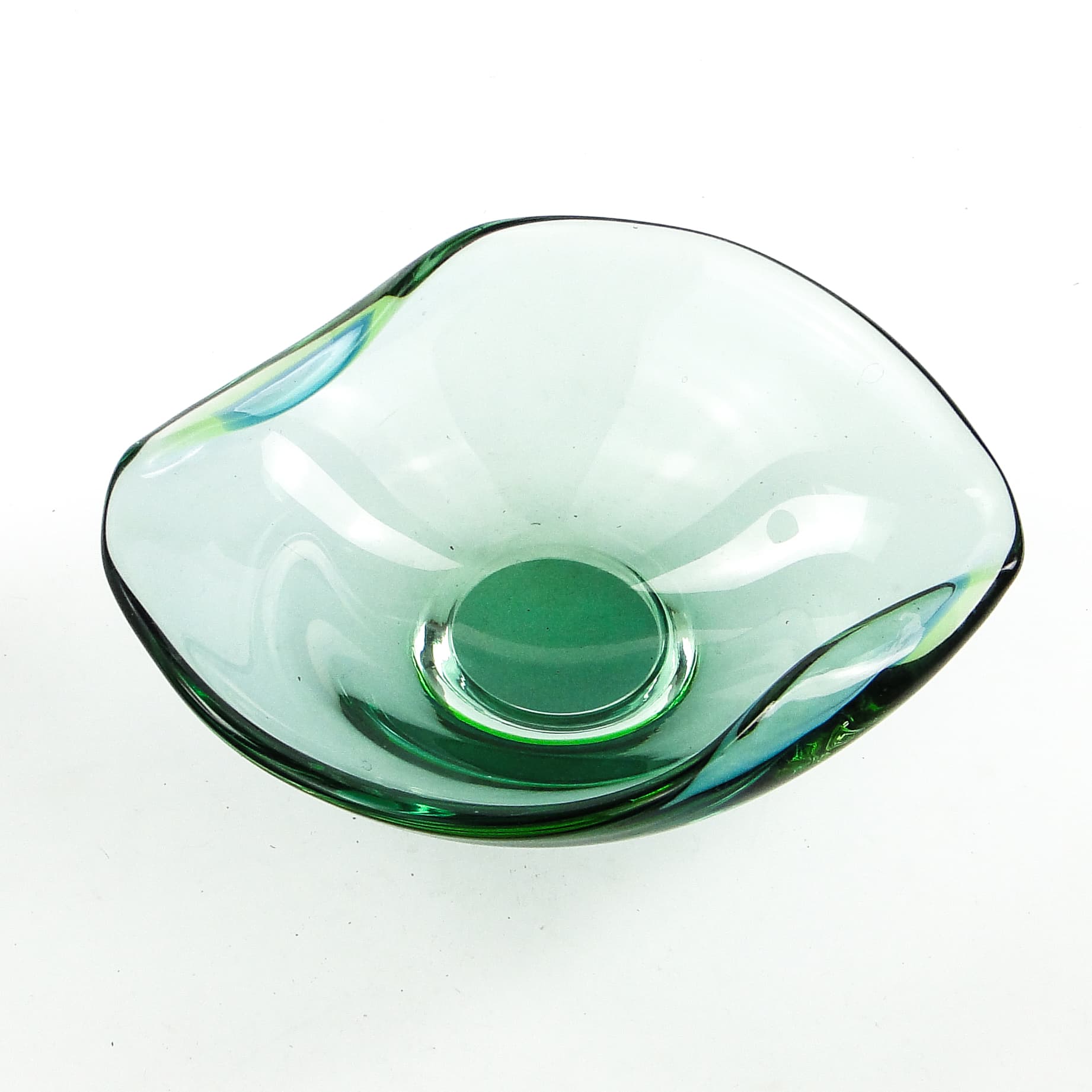 Mid-century modern decorative bowl, glass, Val Saint Lambert, Belgium, 1950s. - 104338