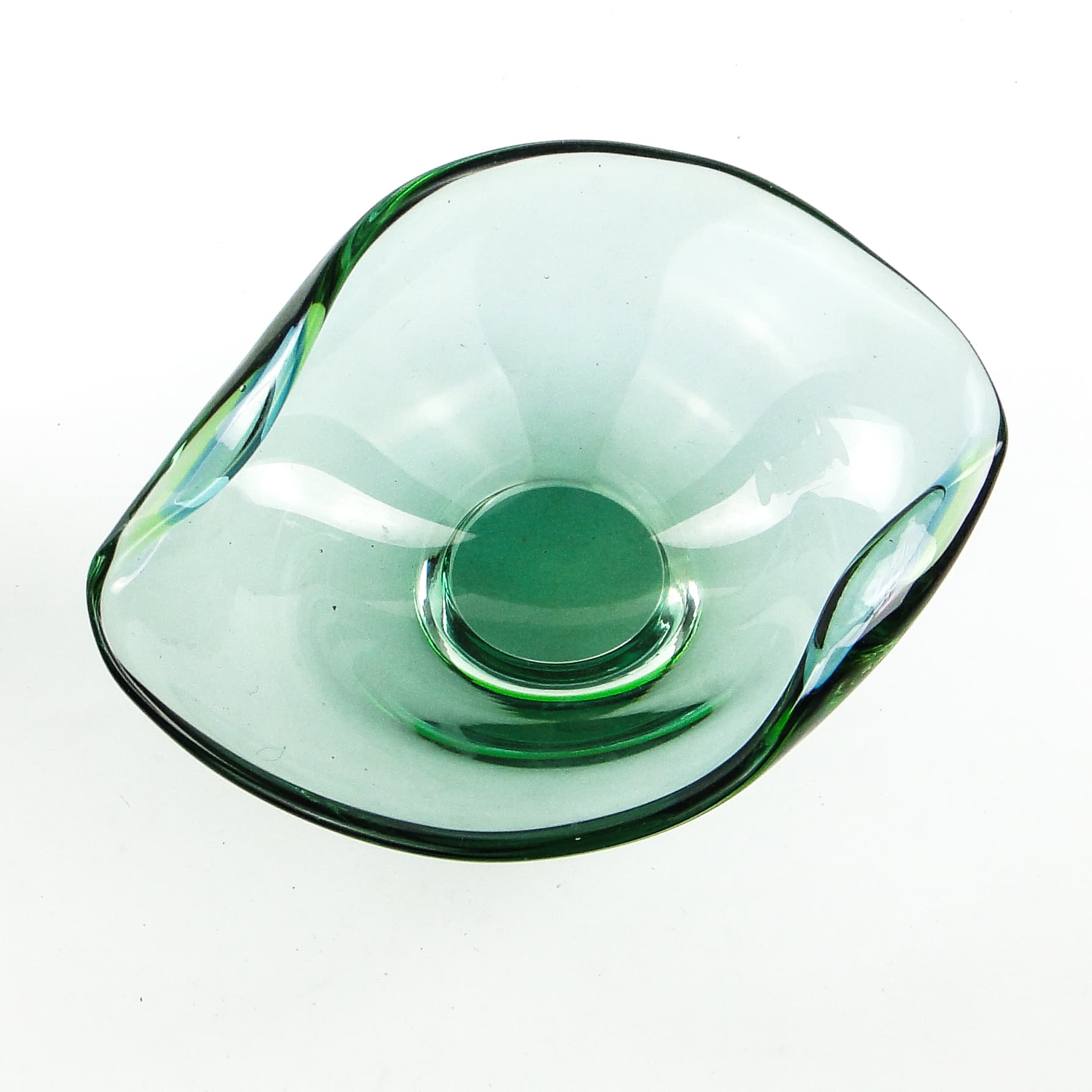 Mid-century modern decorative bowl, glass, Val Saint Lambert, Belgium, 1950s. - 104335