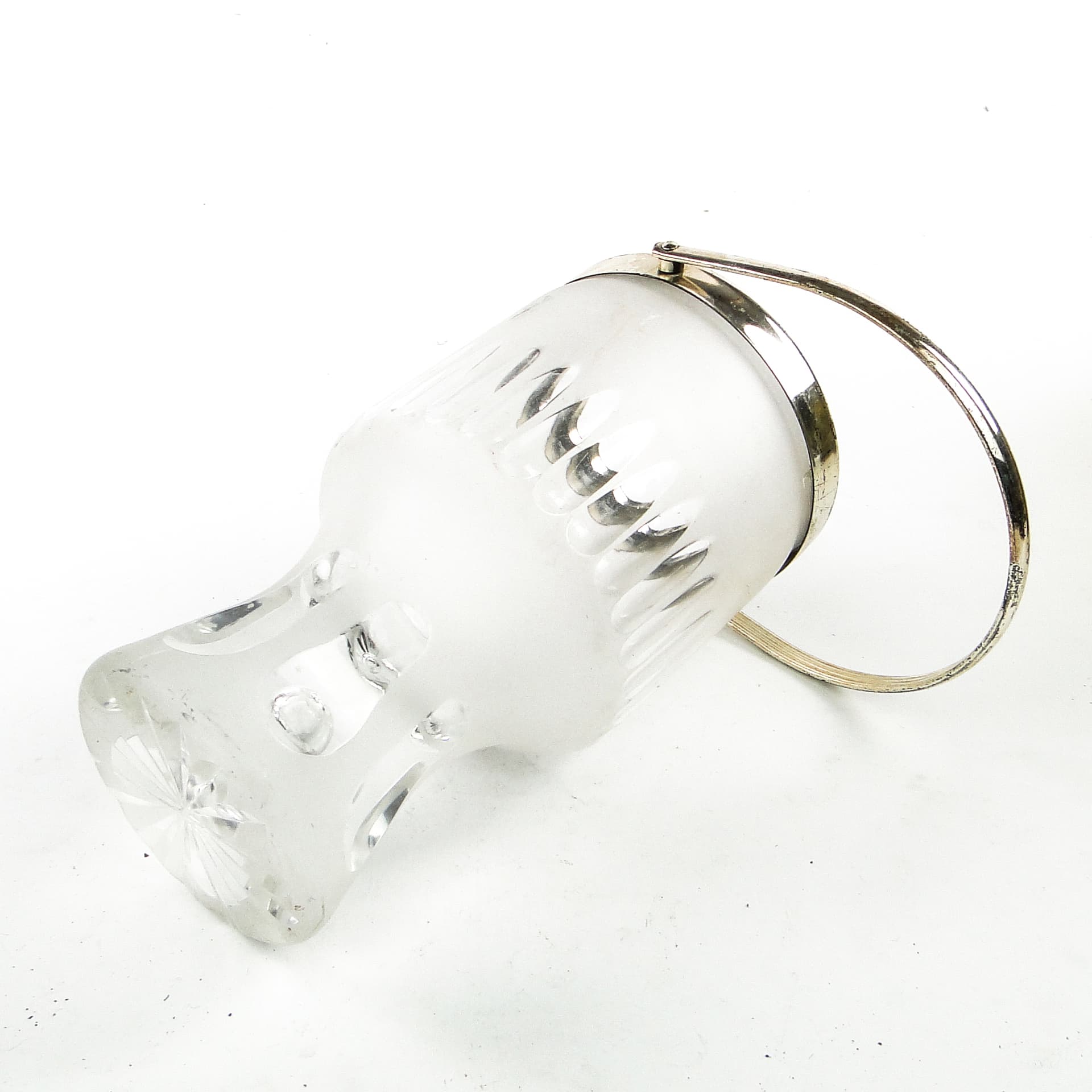 Art Deco ice bucket, glass, Val Saint Lambert, Belgium, 1950s. - 104379