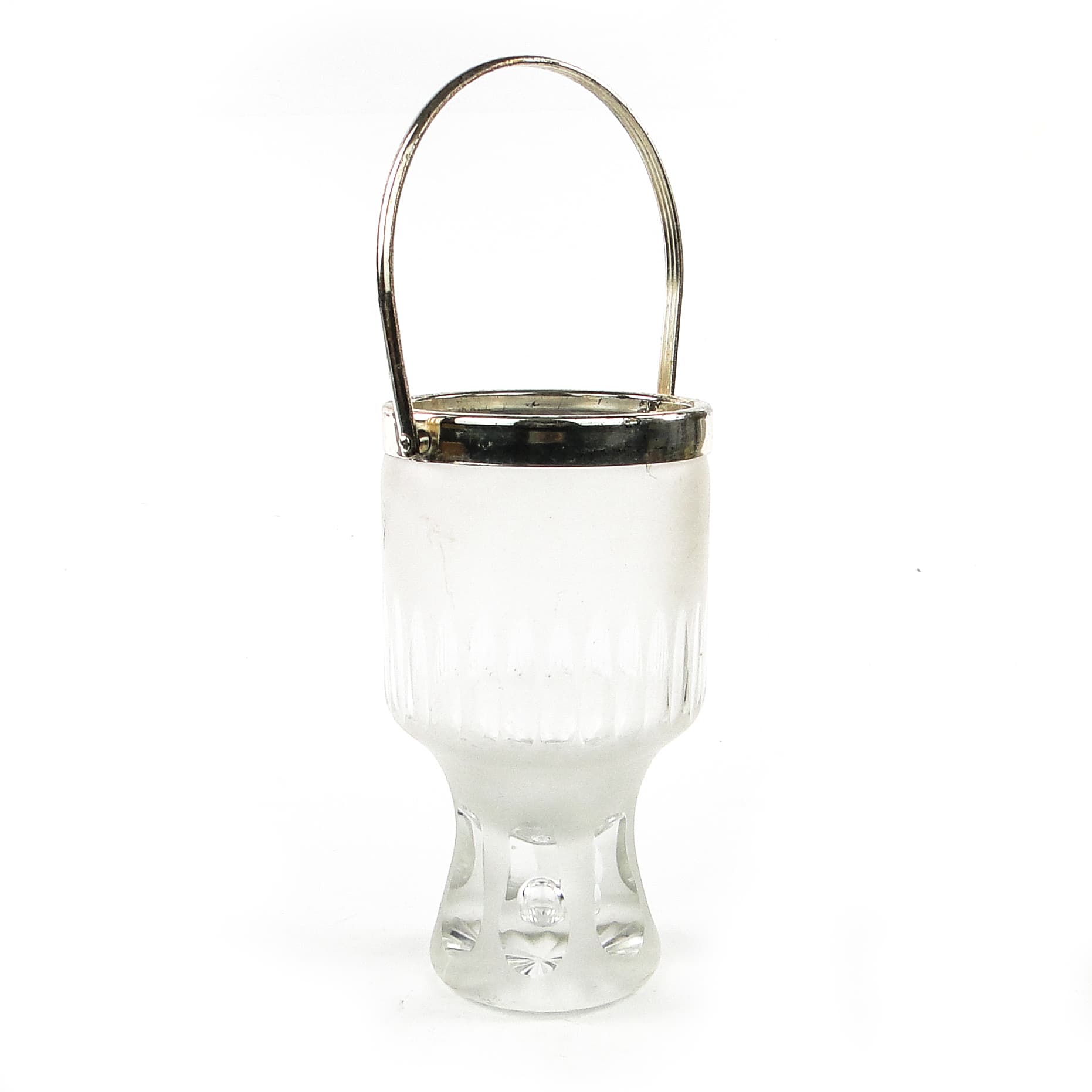 Art Deco ice bucket, glass, Val Saint Lambert, Belgium, 1950s. - 104375