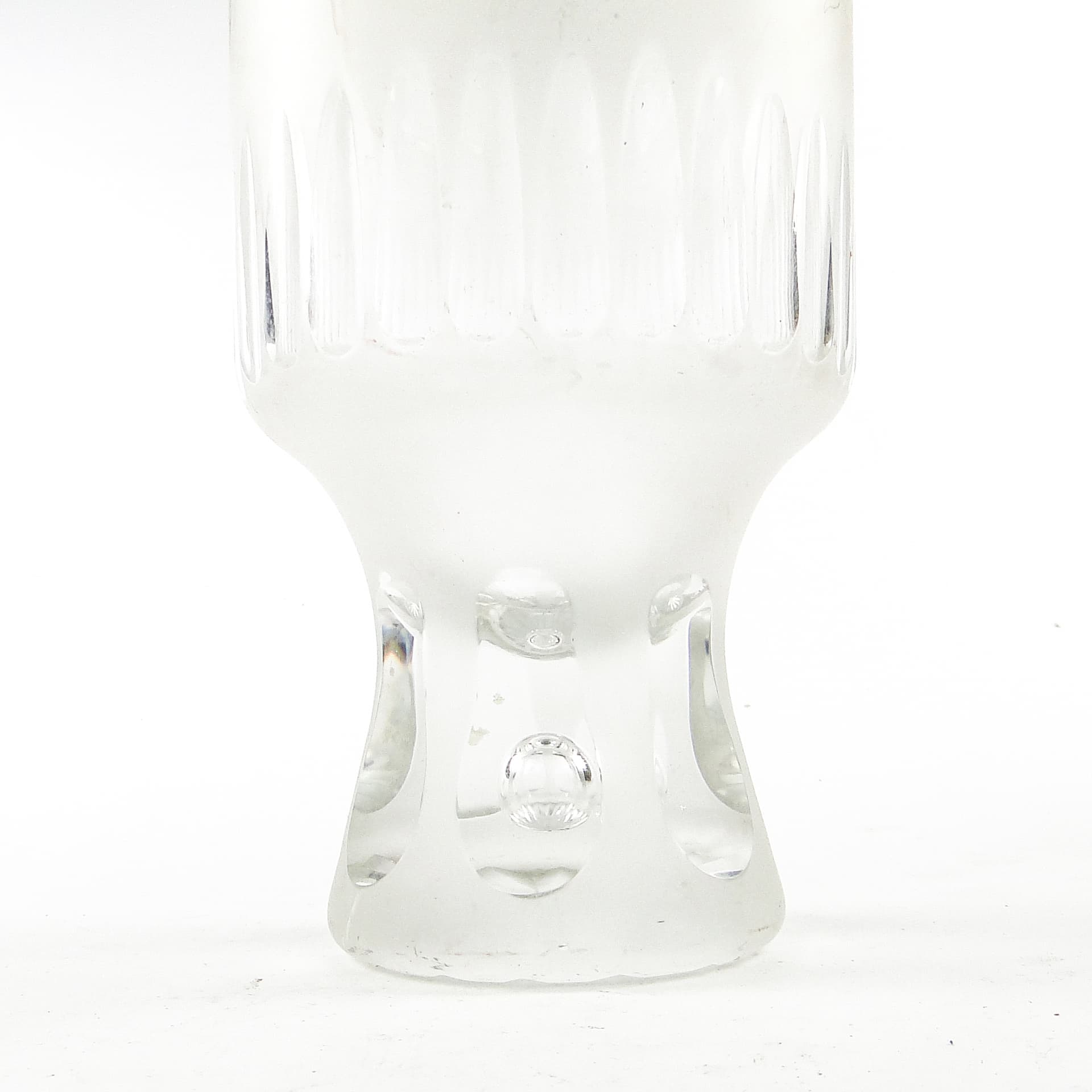 Art Deco ice bucket, glass, Val Saint Lambert, Belgium, 1950s. - 104378