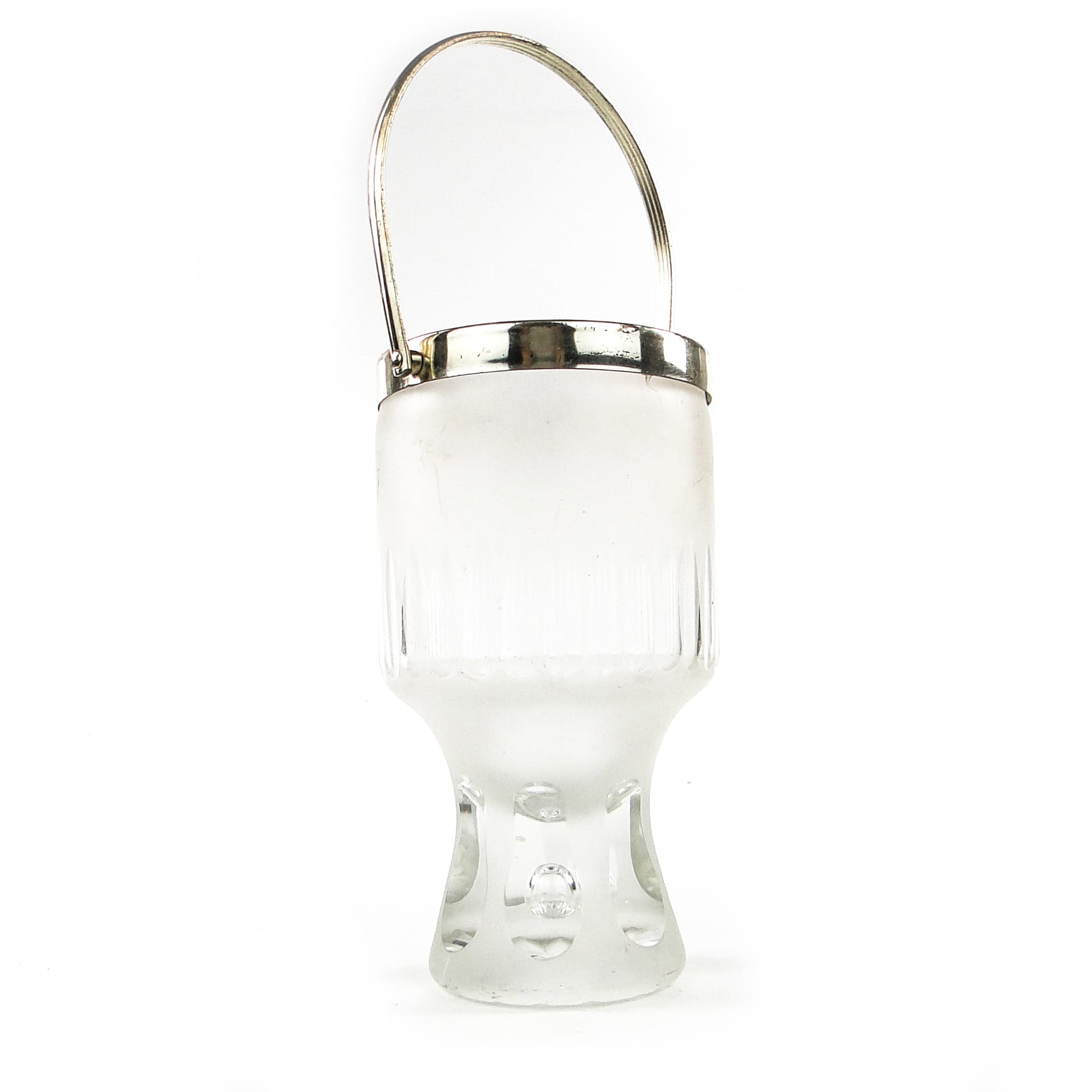 Art Deco ice bucket, glass, Val Saint Lambert, Belgium, 1950s. - 104376