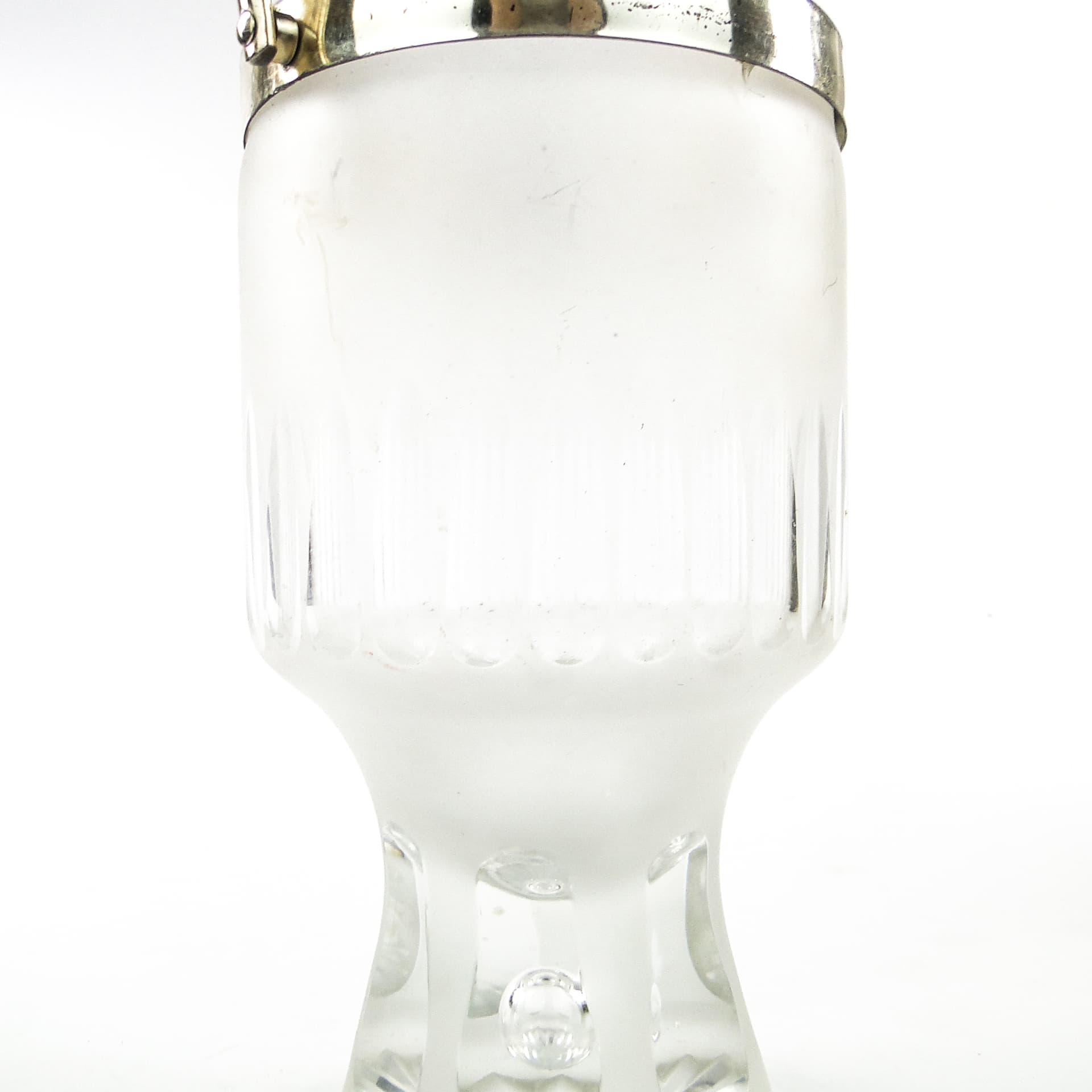 Art Deco ice bucket, glass, Val Saint Lambert, Belgium, 1950s. - 104382