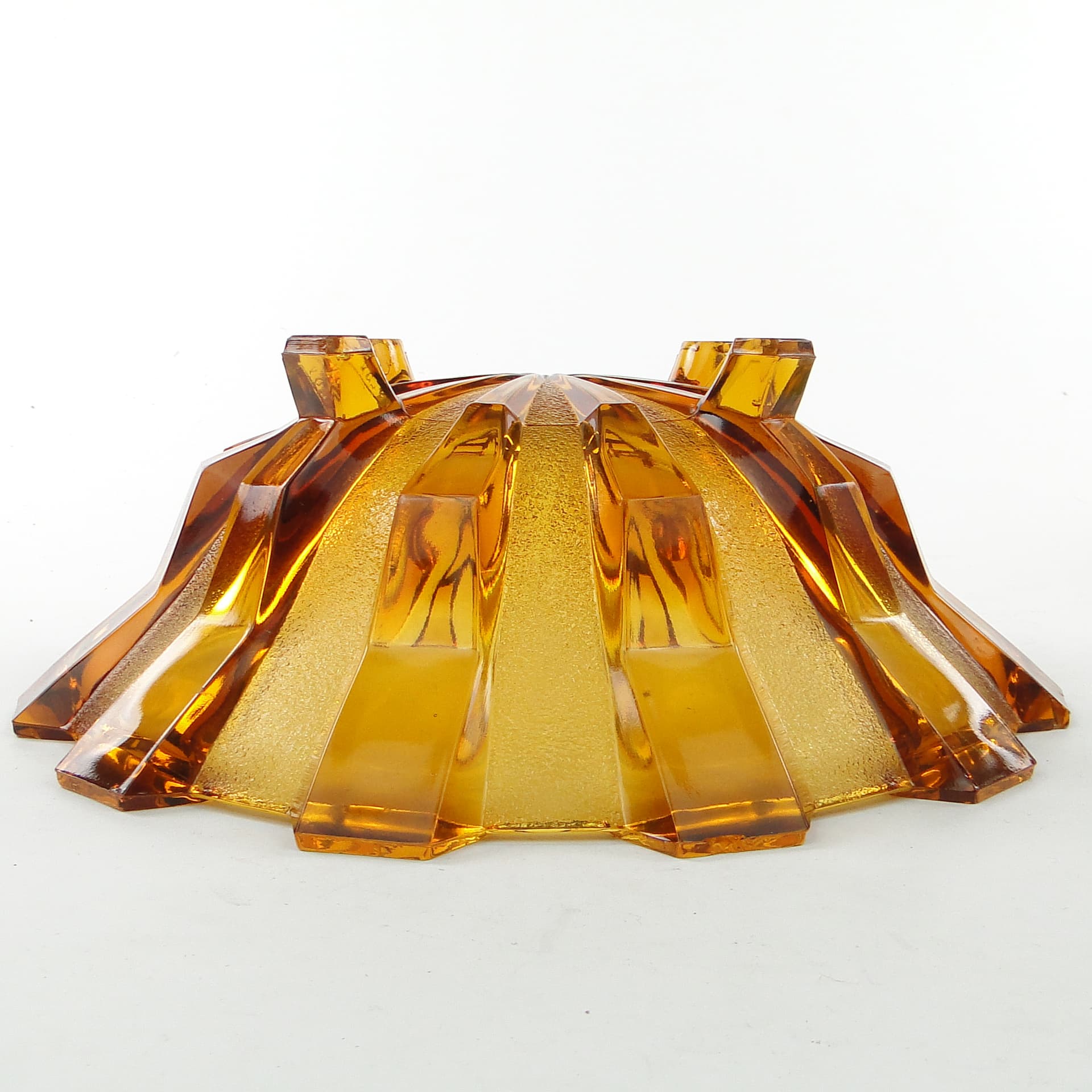 Art Deco centerpiece bowl, glass, Val Saint Lambert, Belgium, 1950s. - 104408