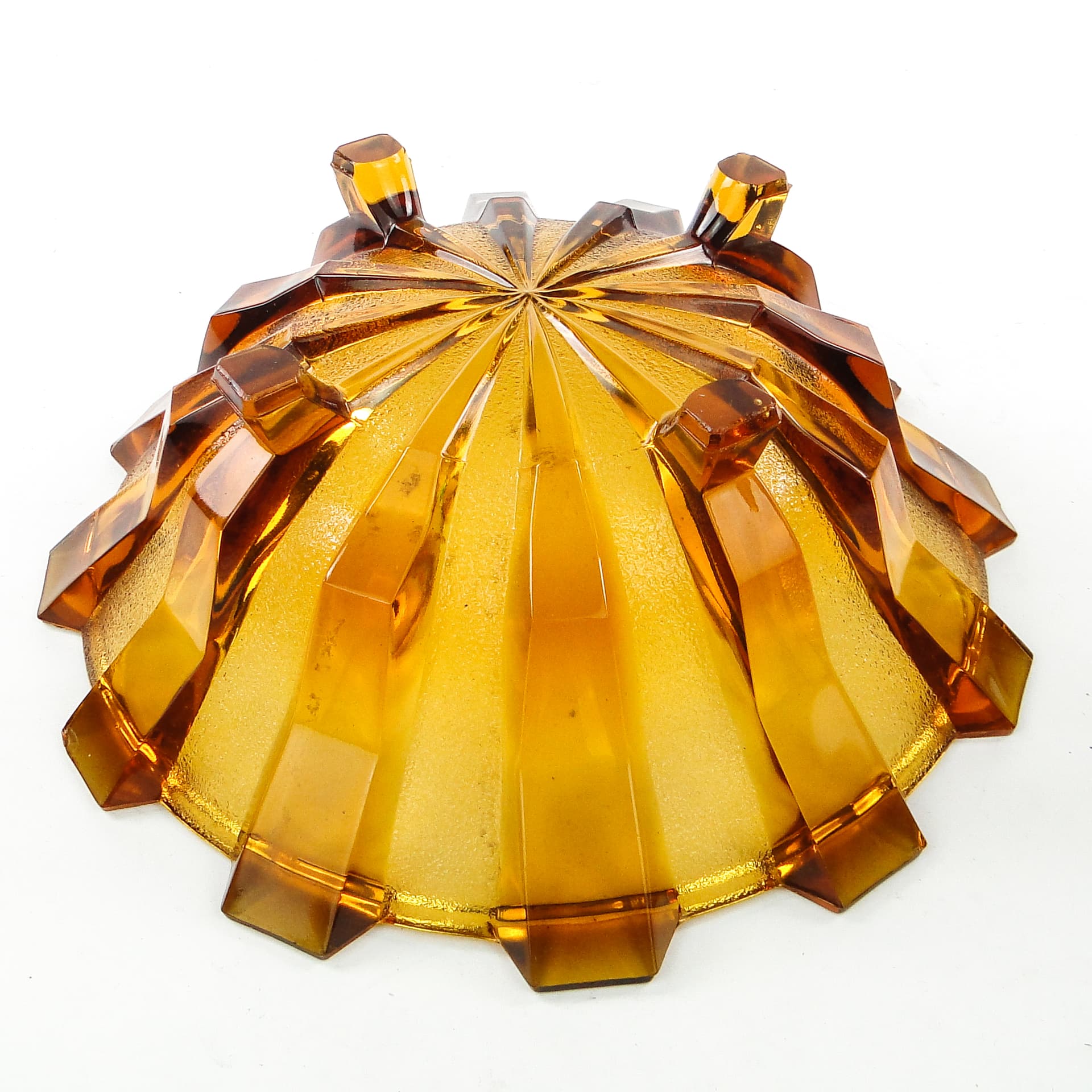 Art Deco centerpiece bowl, glass, Val Saint Lambert, Belgium, 1950s. - 104405