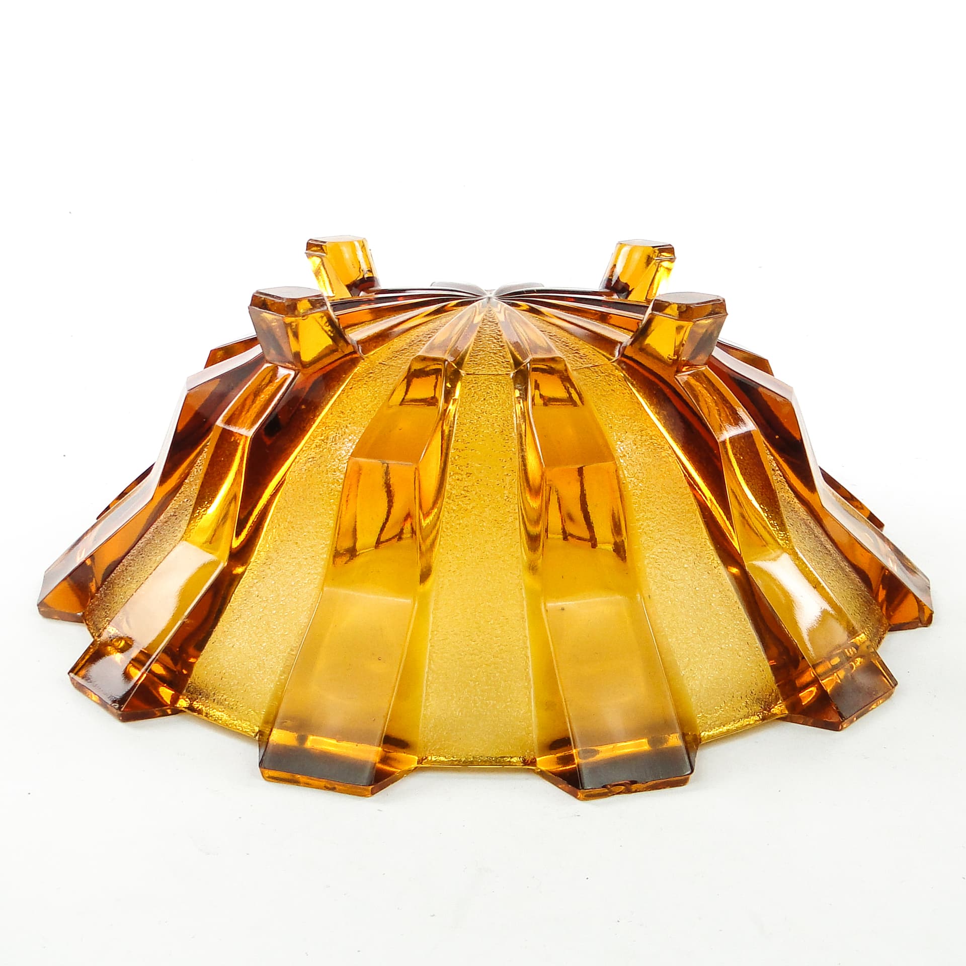 Art Deco centerpiece bowl, glass, Val Saint Lambert, Belgium, 1950s. - 104406