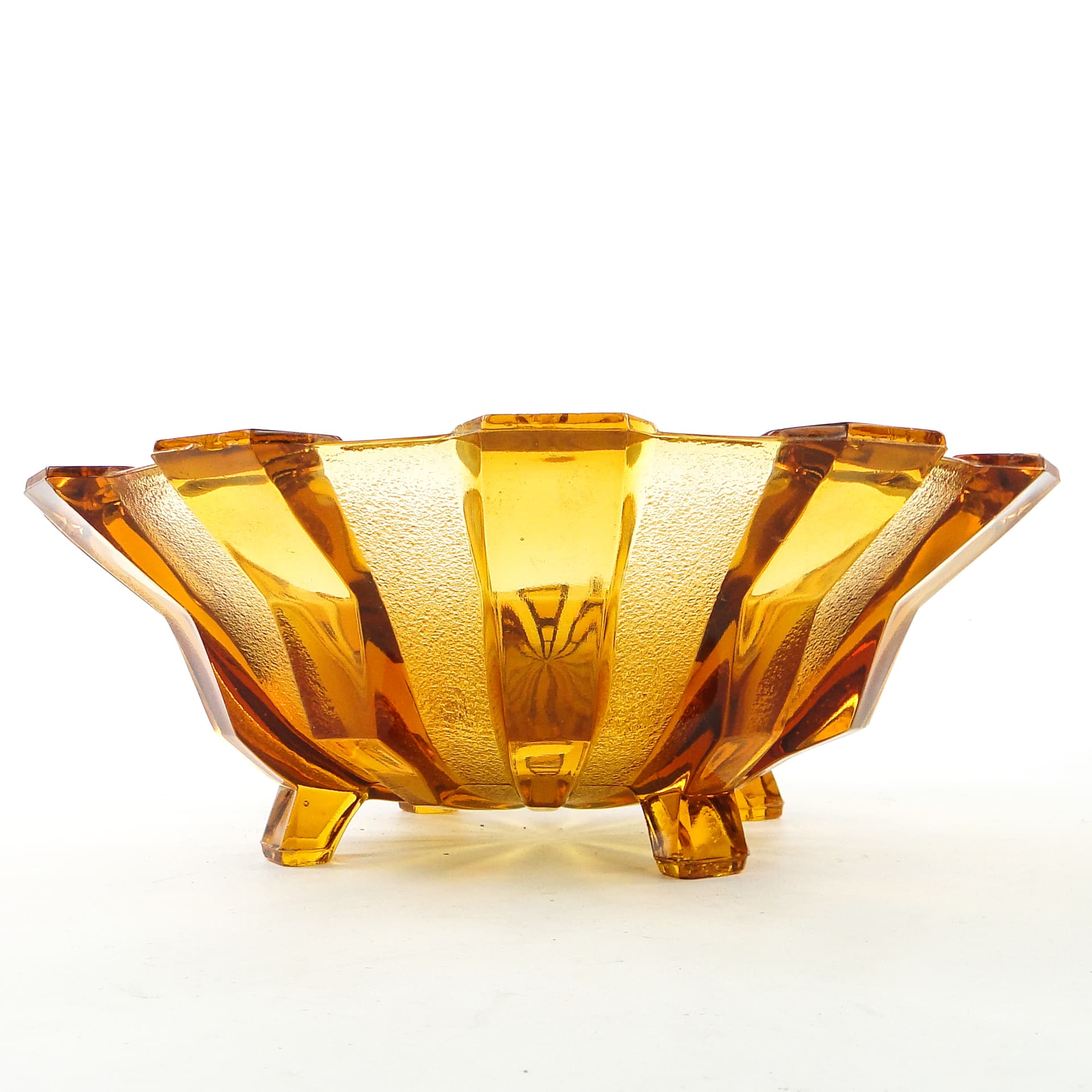 Art Deco centerpiece bowl, glass, Val Saint Lambert, Belgium, 1950s. - 104402