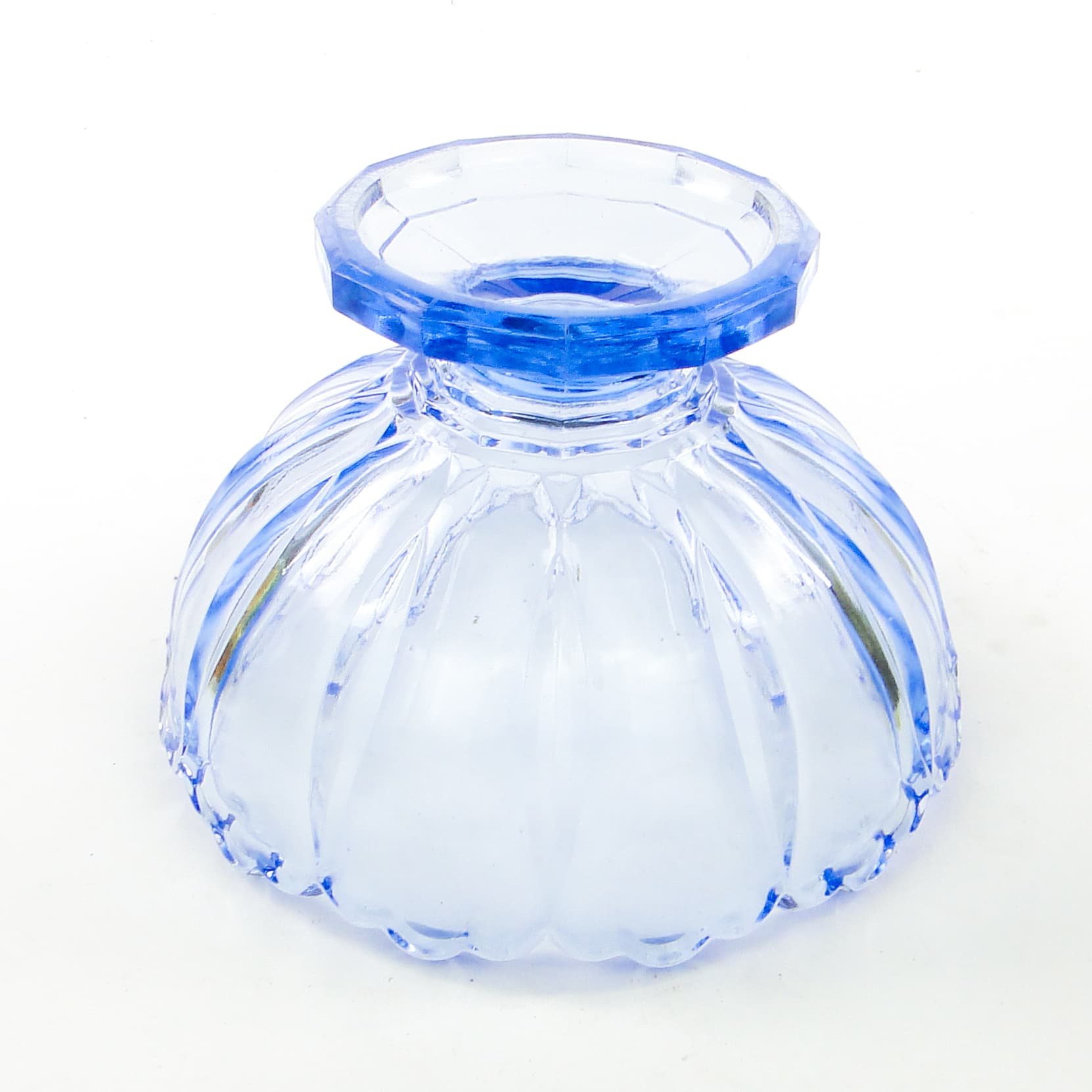 Patera Ring Around, mid-century modern, szkło prasowane turkusowe, Ząbkowice, Polska, lata 60. - 104470