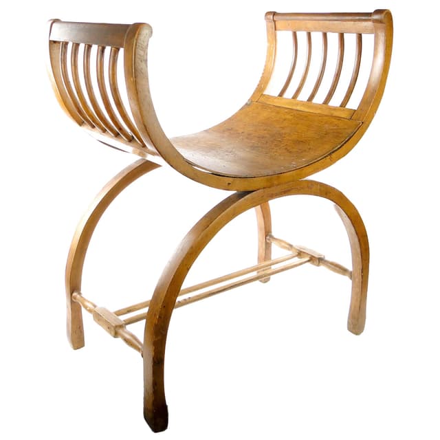 Krzesło typu Gondola Empire, drewno, Polska, początek XX w. - WYMIARY