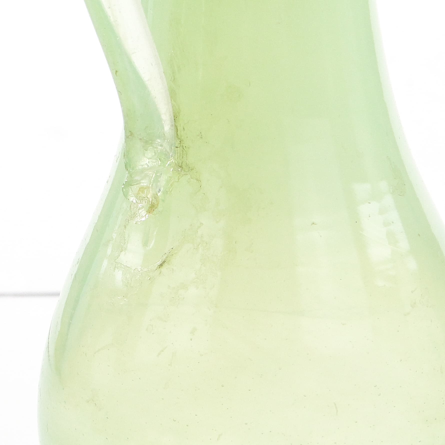 Pitcher, Minimalism, turquoise glass, by J. Słuczan-Orkusz, Poland, 1970s - 104586