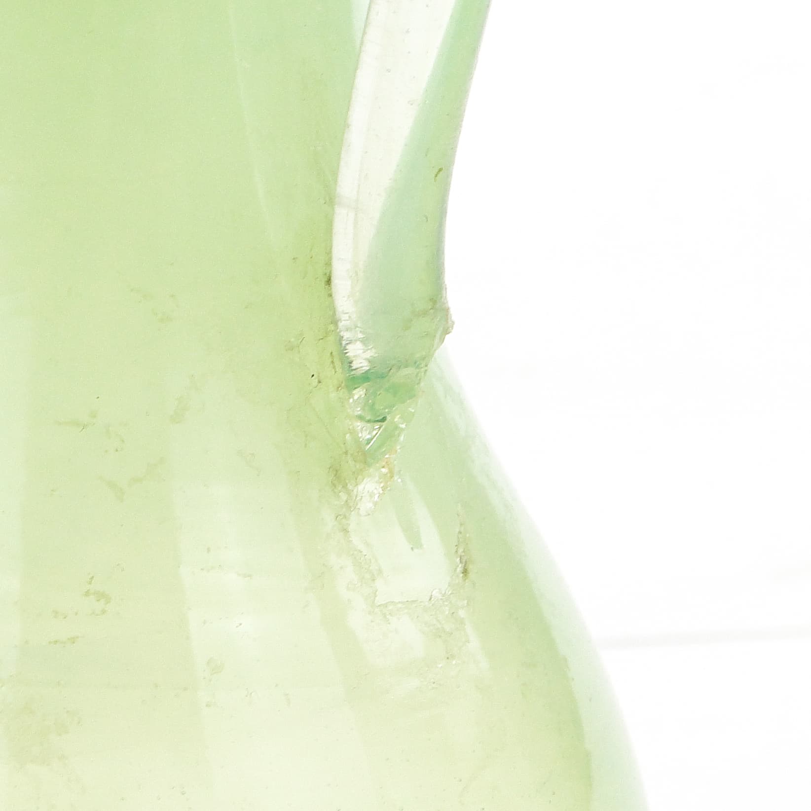 Pitcher, Minimalism, turquoise glass, by J. Słuczan-Orkusz, Poland, 1970s - 104585