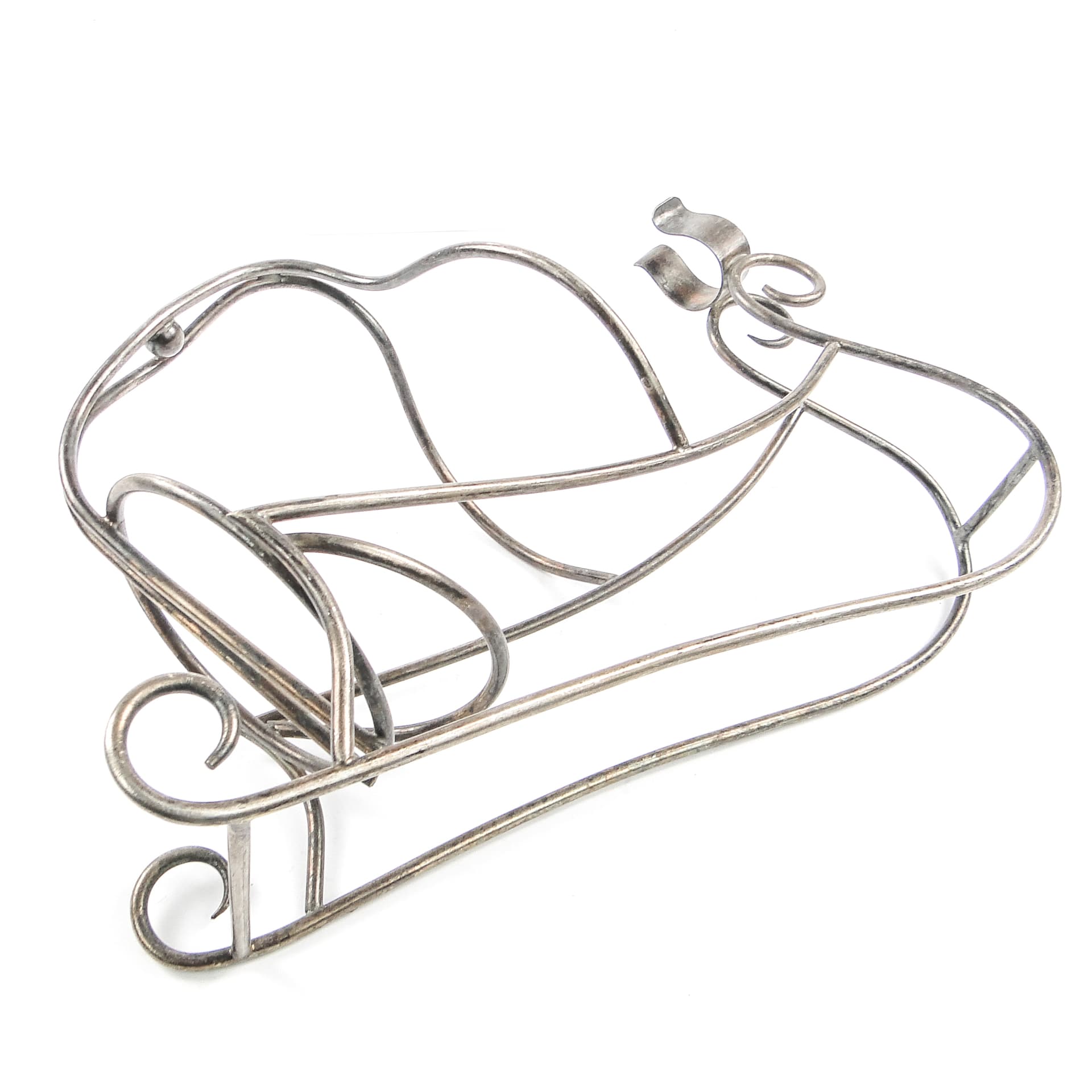 Modernism champagne bottle holder, silver-plated brass, Belgium, 1930s. - 104702