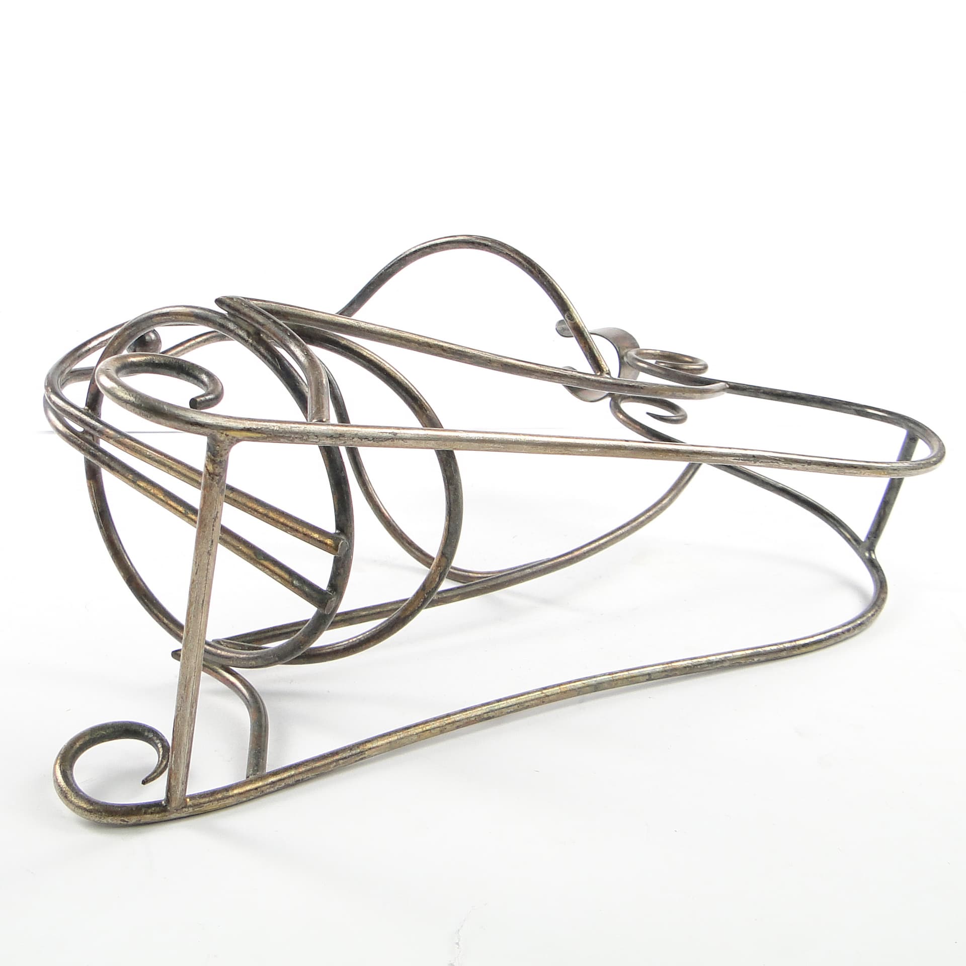 Modernism champagne bottle holder, silver-plated brass, Belgium, 1930s. - 104704