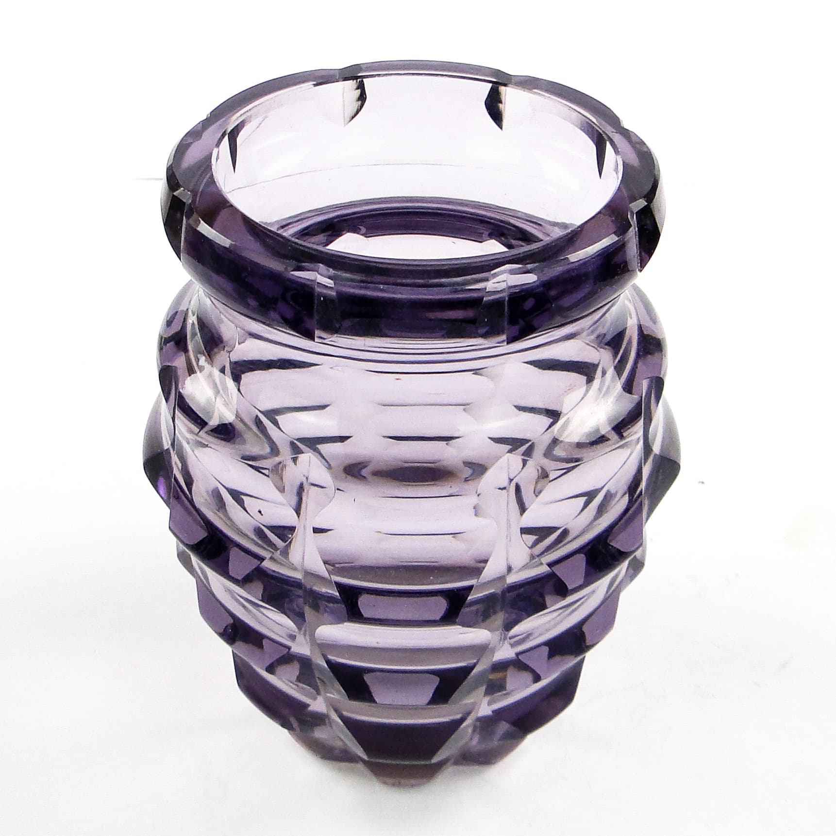 Wazon Art Deco, kryształ mangamowy, Polska, lata 30. - 104733