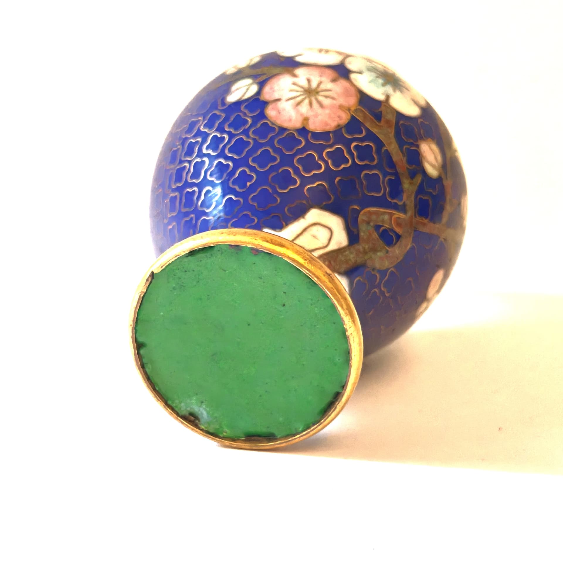 Wazon cloisonné, niebieski, Chiny, lata 50. - 104751