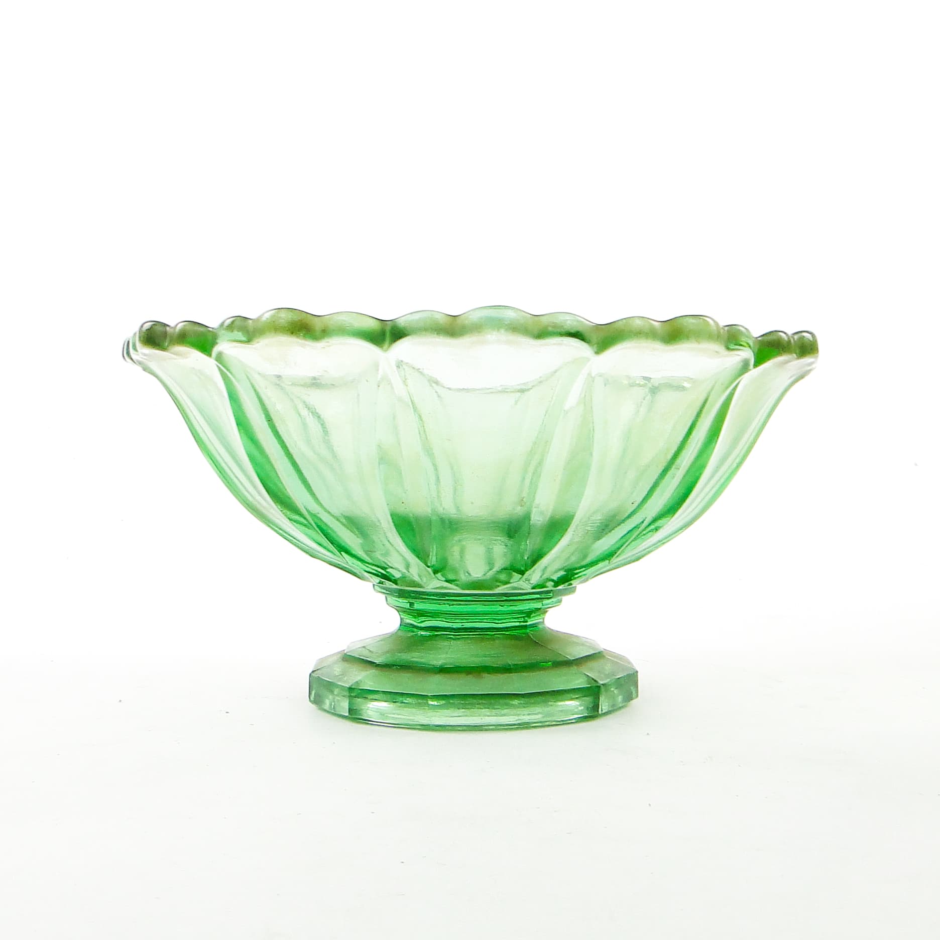 Patera, mid-century modern, szkło turquoise, Ząbkowice, Polska, lata 50. - 104776