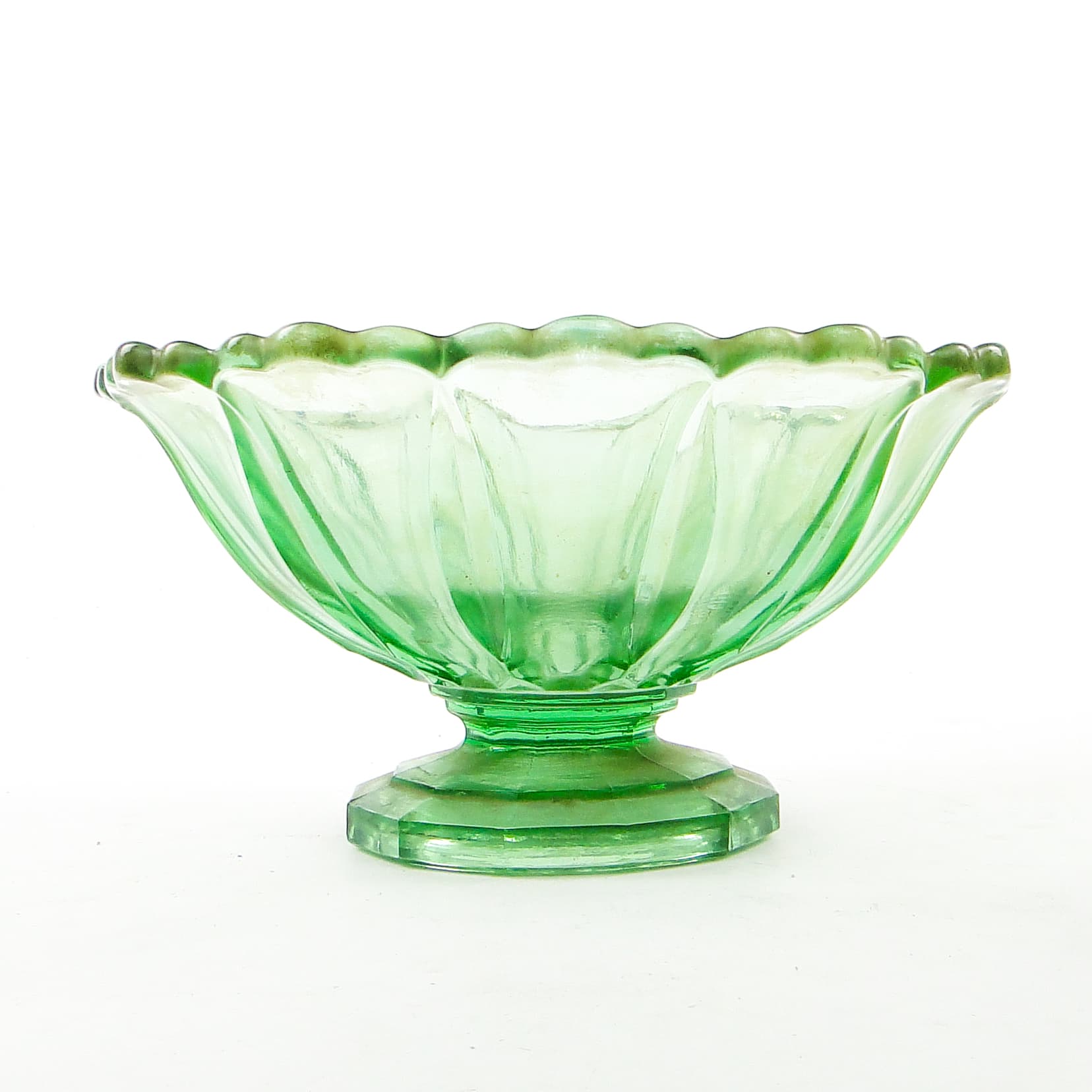 Patera, mid-century modern, szkło turquoise, Ząbkowice, Polska, lata 50. - 104780