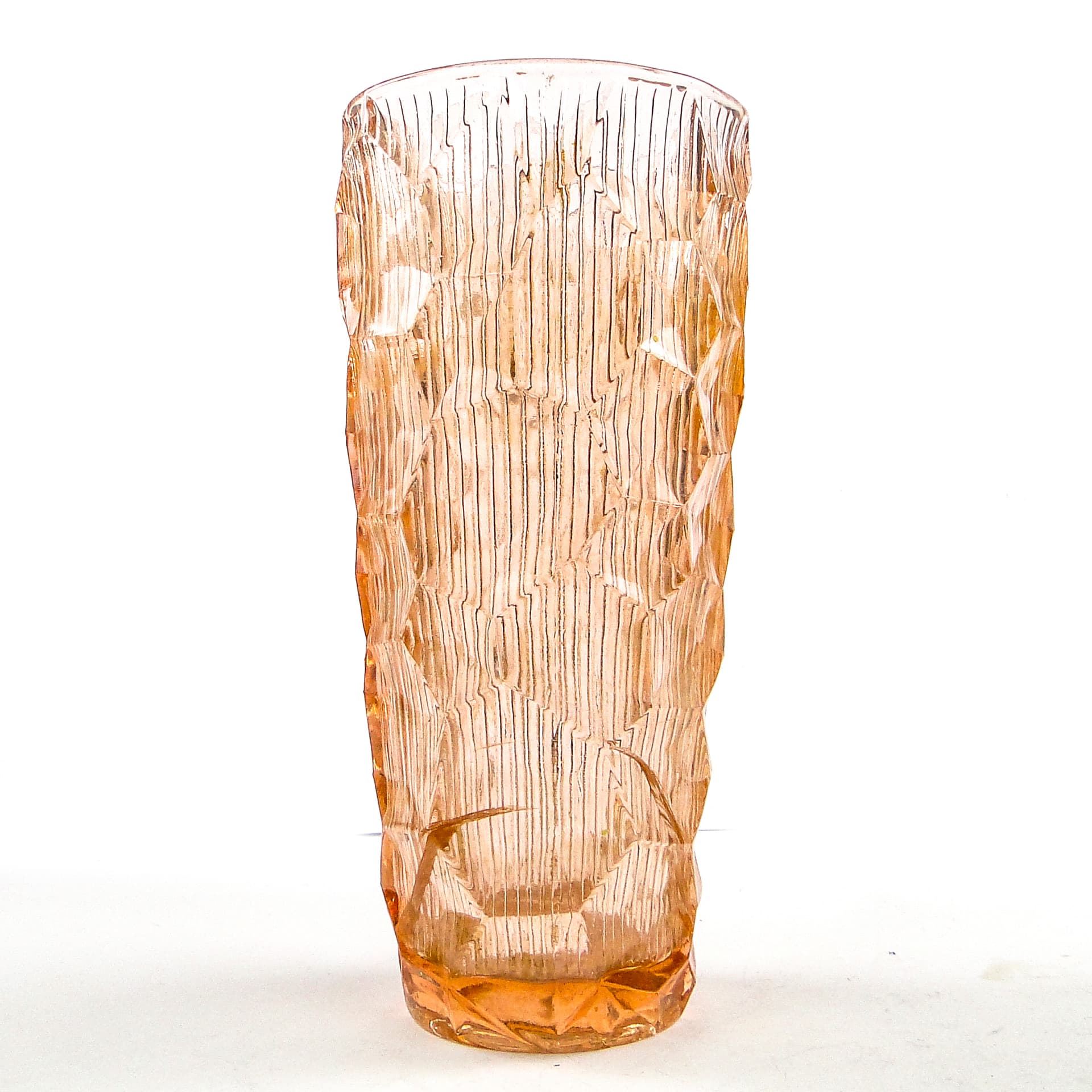 Wazon Okulus, modernizm, szkło rozalinowe, Ząbkowice, Polska, lata 70. - 104863