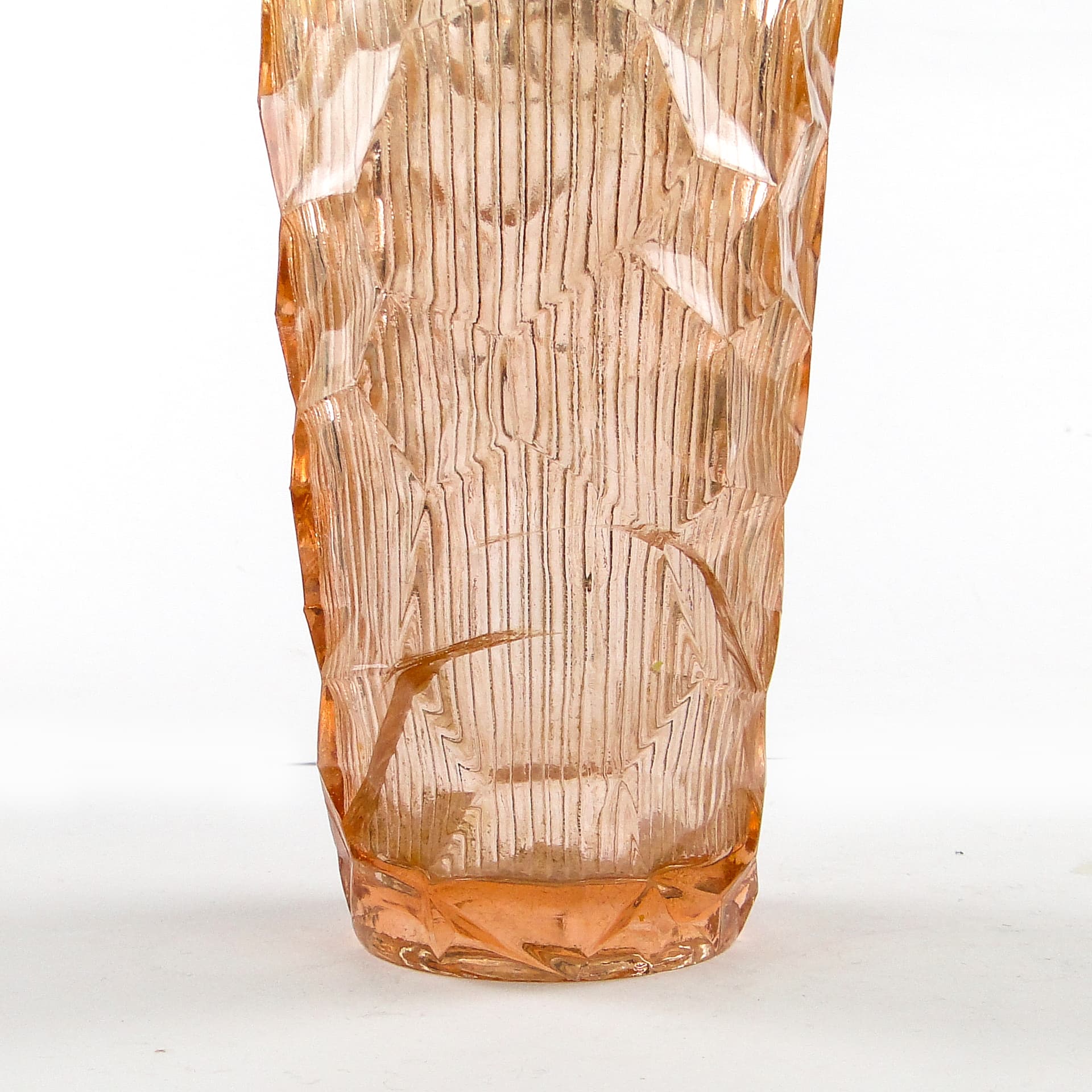 Wazon Okulus, modernizm, szkło rozalinowe, Ząbkowice, Polska, lata 70. - 104864