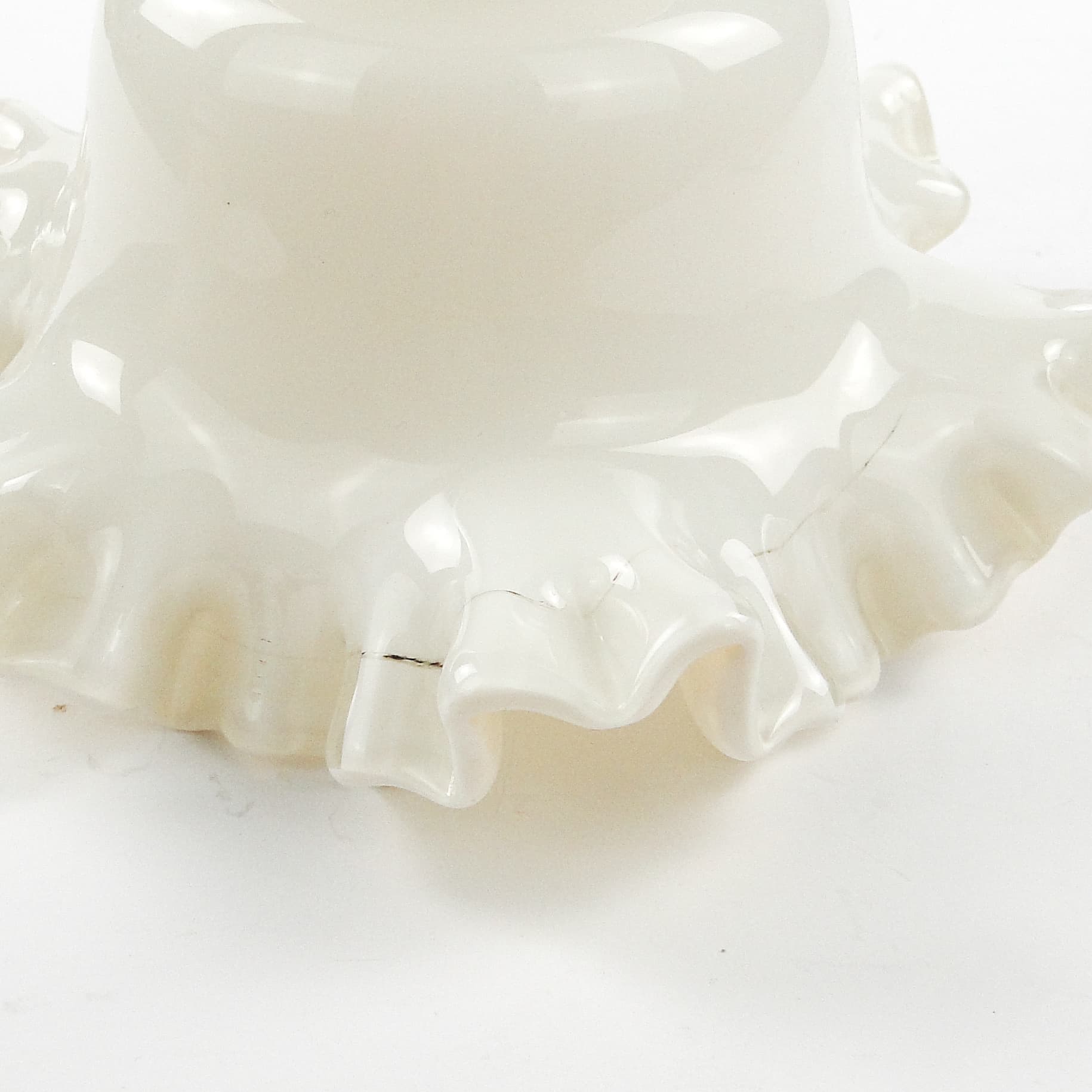 Wazon z falbaną, mid-century modern, szkło, proj. L. Fiedorowicz, Polska, lata 70. - 104893