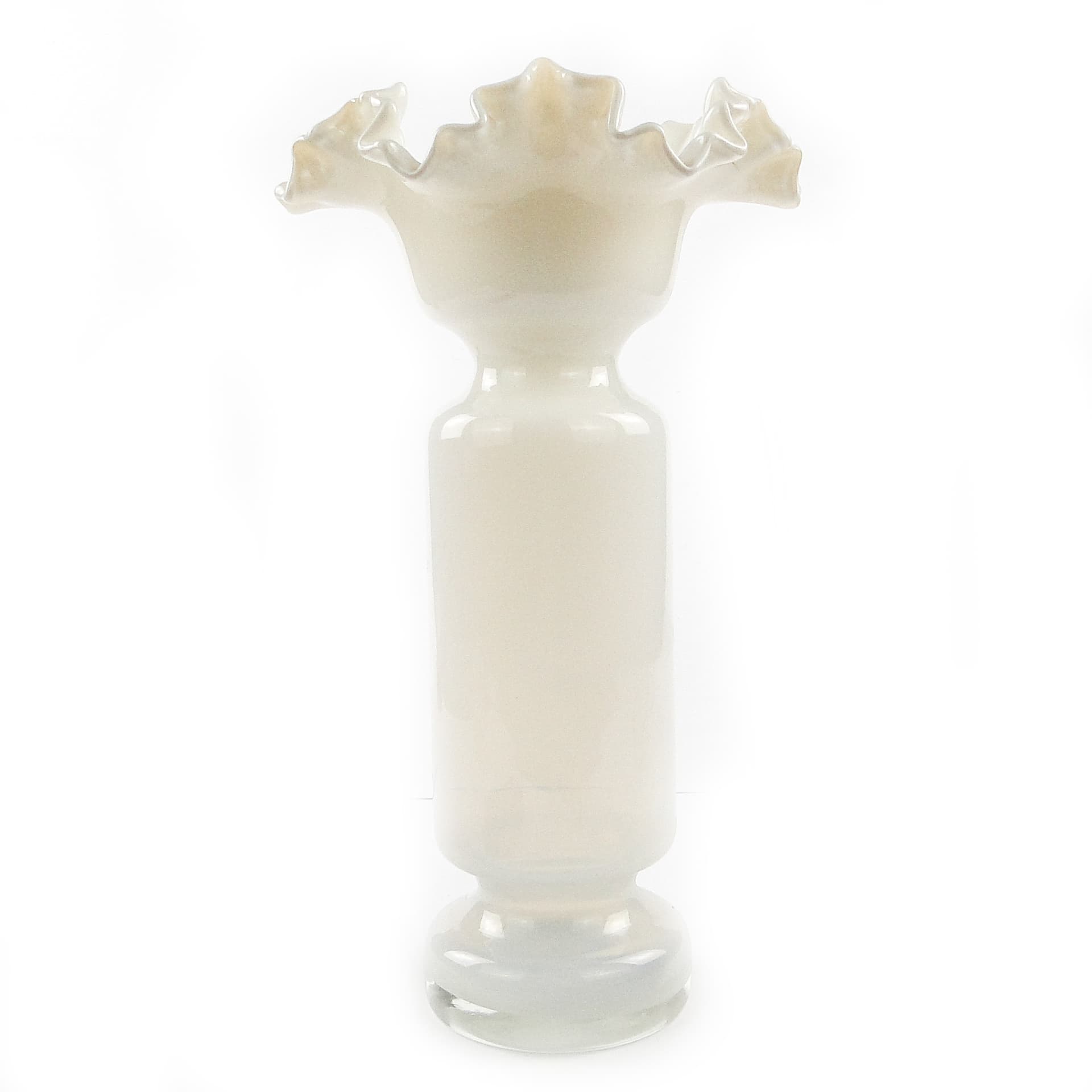 Wazon z falbaną, mid-century modern, szkło, proj. L. Fiedorowicz, Polska, lata 70. - 104886