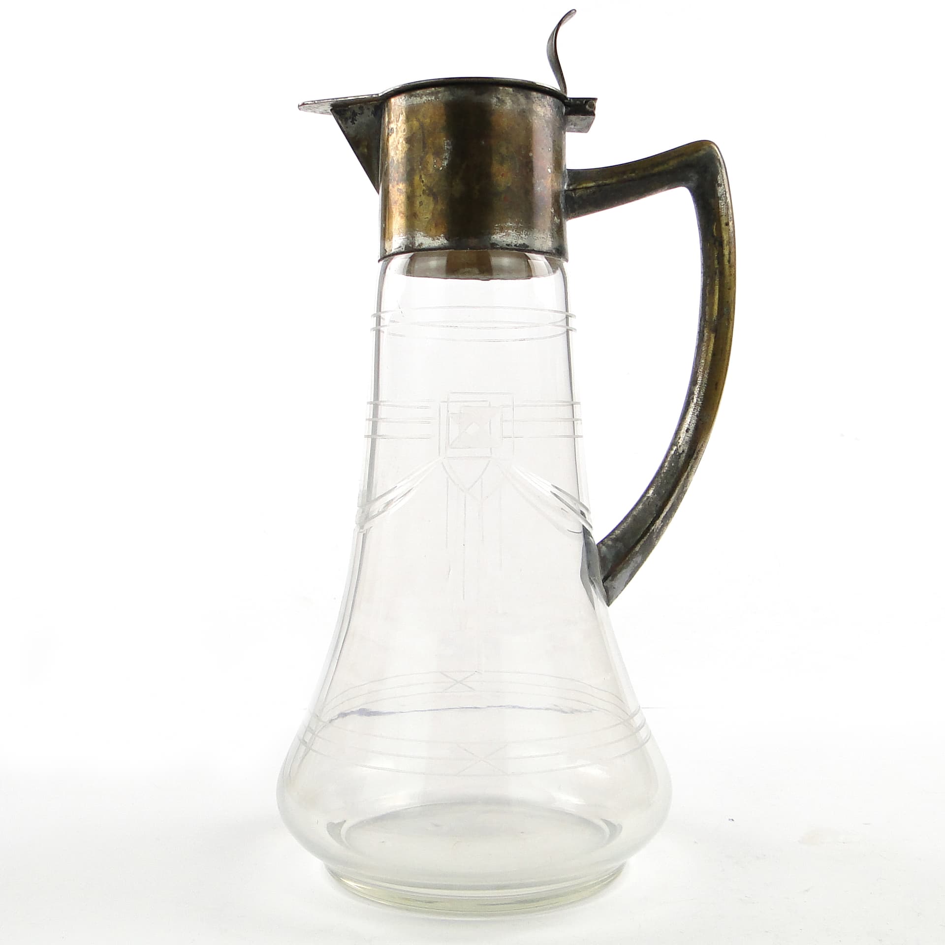 Dzban na wino Art Deco, szkło, Niemcy, lata 20. - 104909