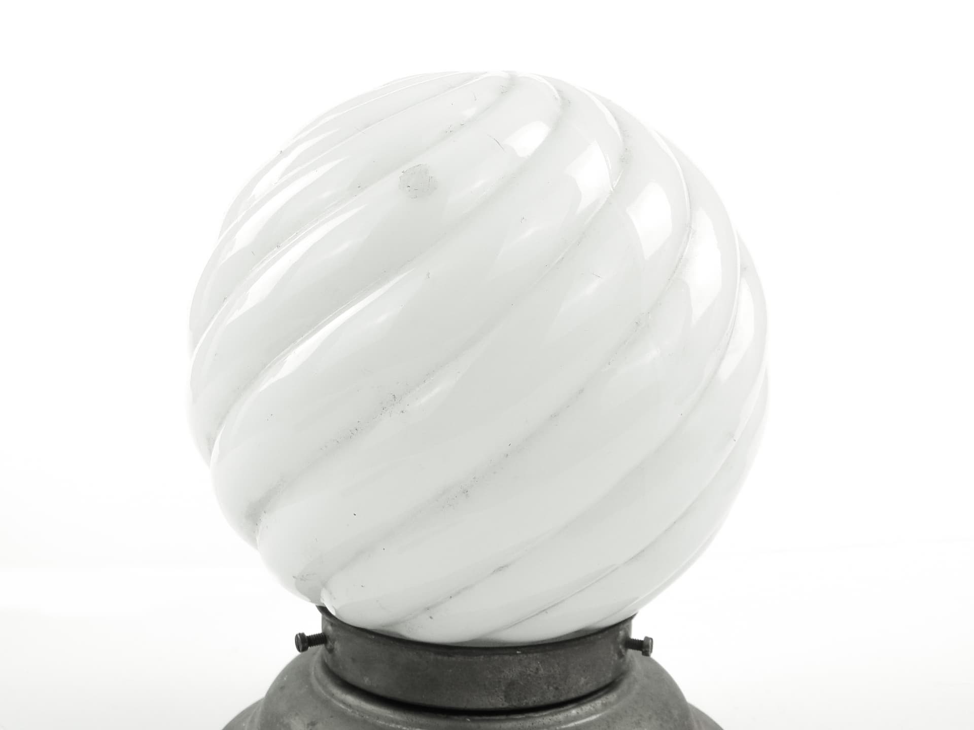 Art Deco ceiling light, white glass, Poland, 1930s. - 104928