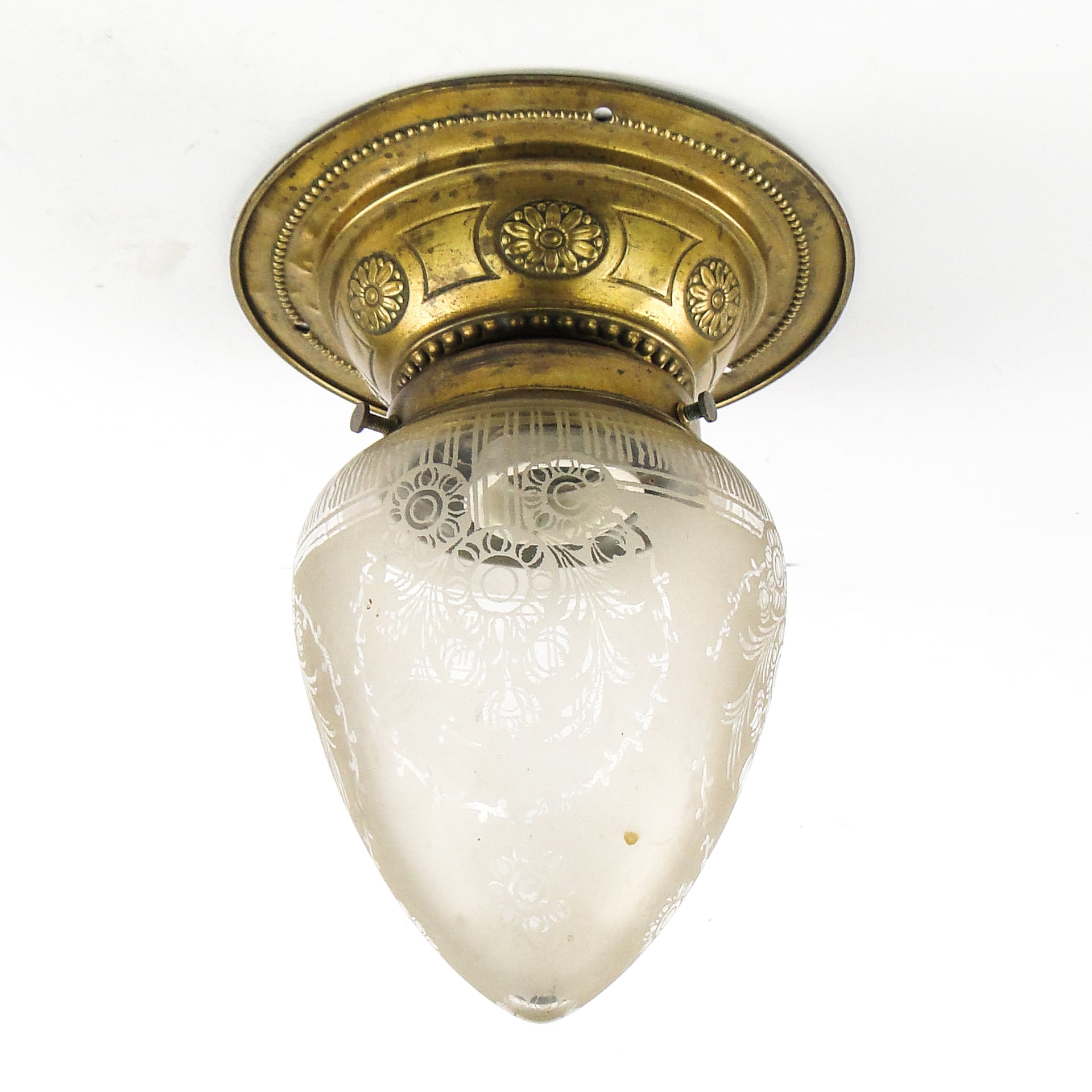 Ceiling Light, Art Nouveau, frosted glass, Austria, 1930s - 104938