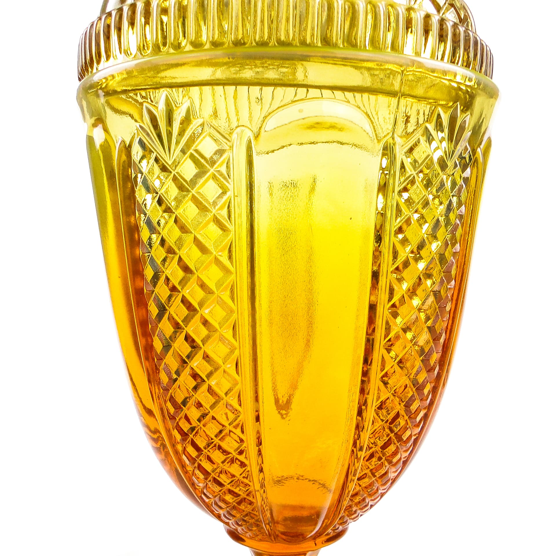 Bomboniera Art Deco, szkło prasowane, Ząbkowice, Polska, lata 70. - 104982