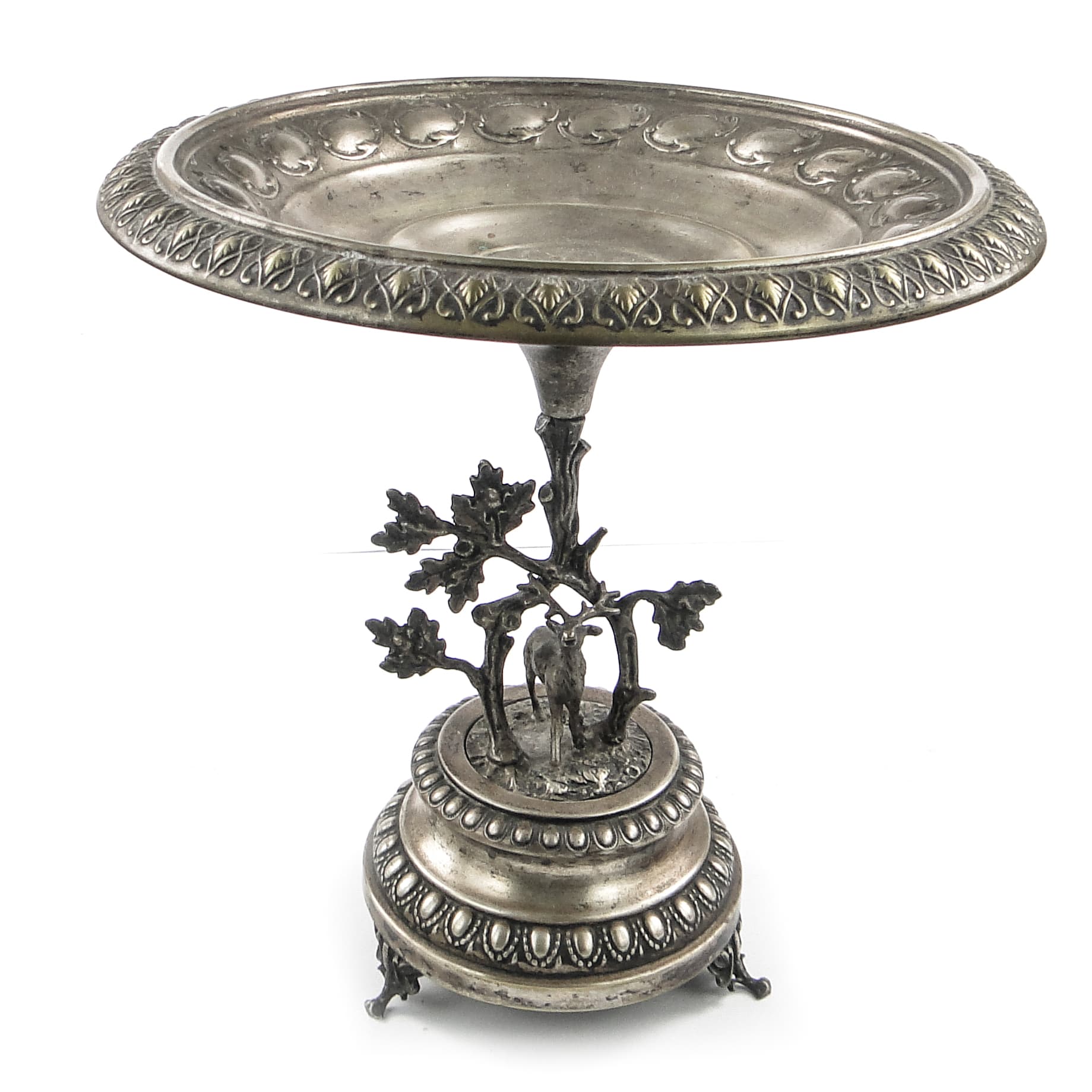 Eclectic figural tazza, silver-plated brass, Poland, 19th c. - 105012