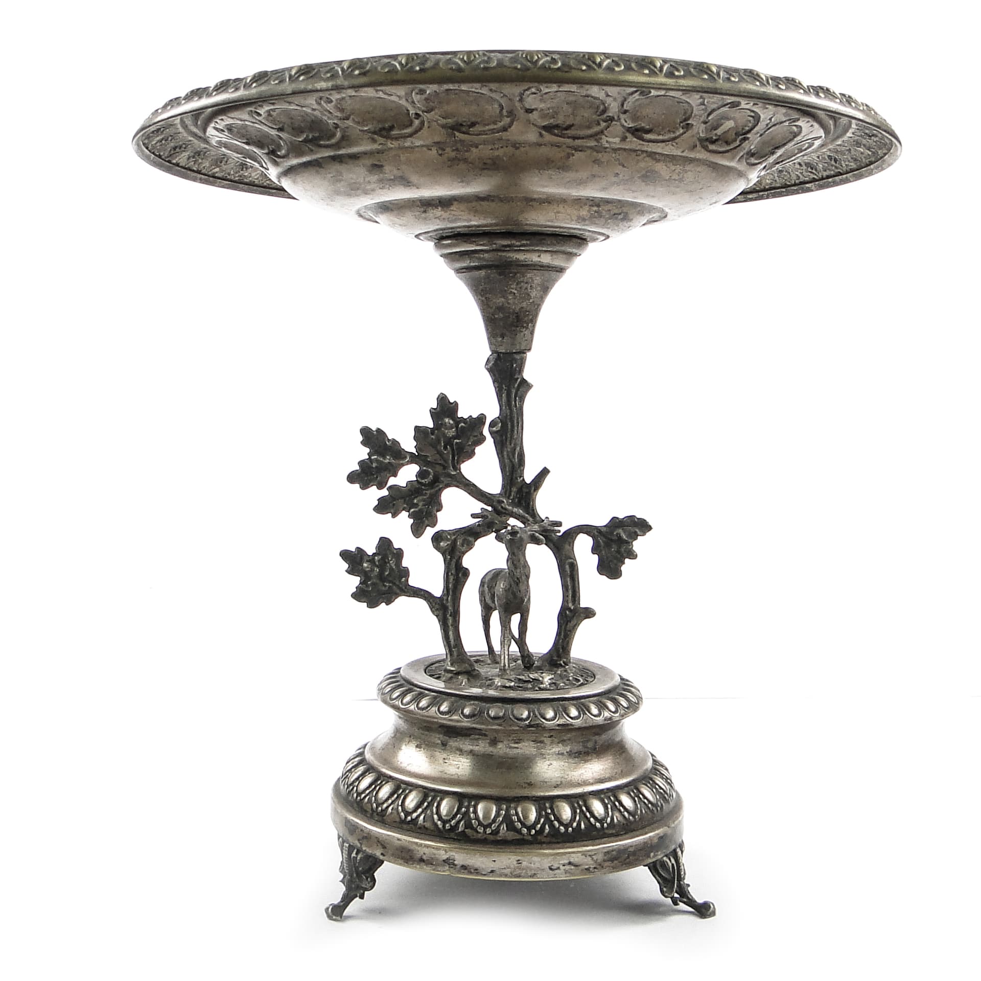 Eclectic figural tazza, silver-plated brass, Poland, 19th c. - 105011