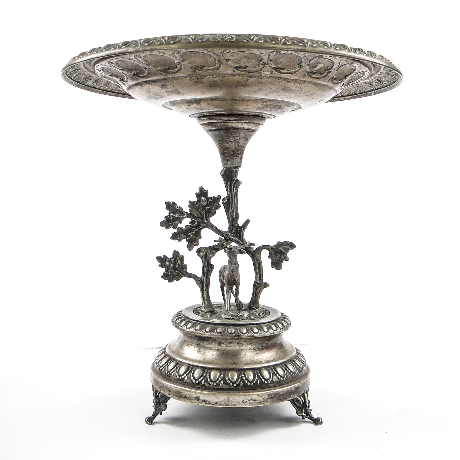 Eclectic figural tazza, silver-plated brass, Poland, 19th c. - 105004