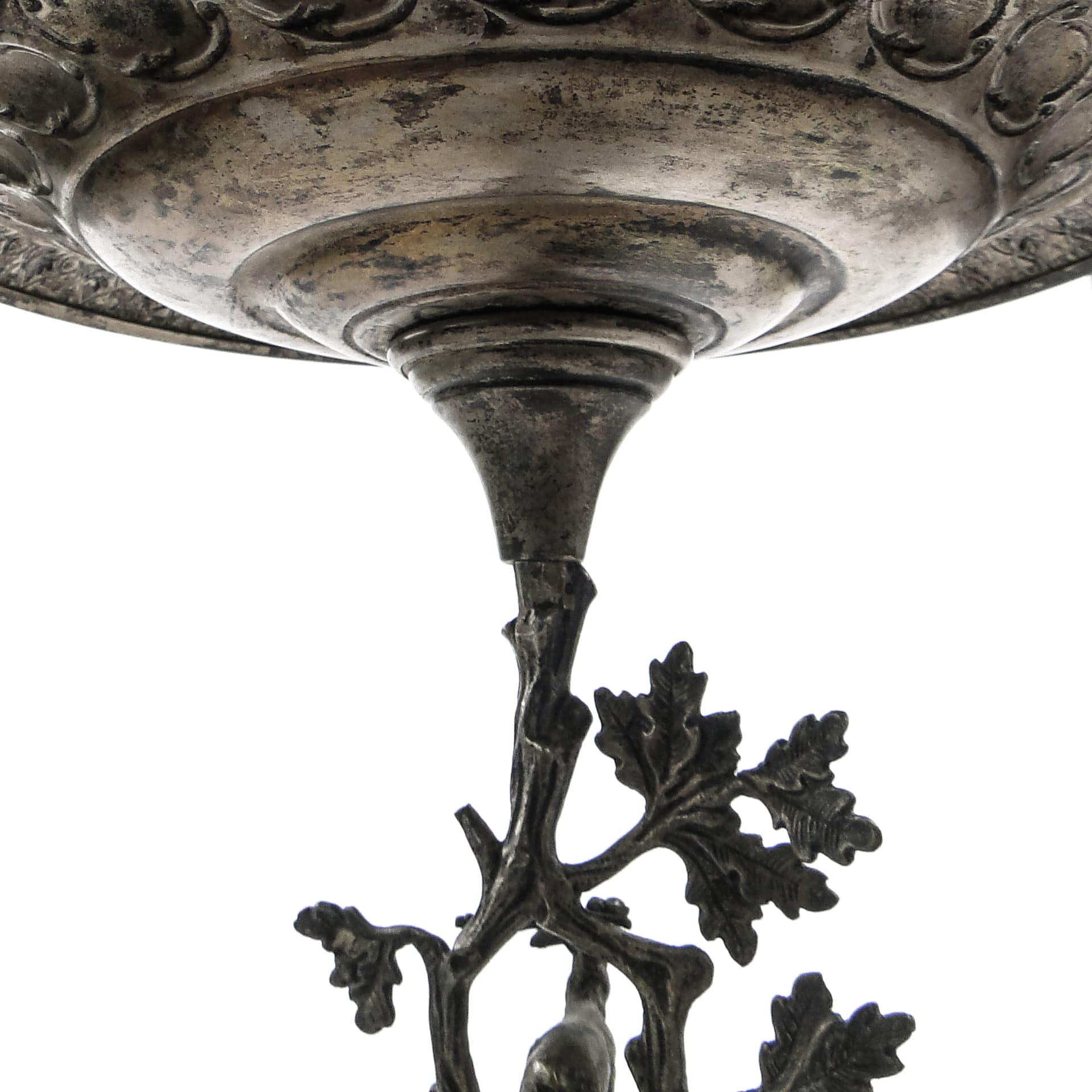 Eclectic figural tazza, silver-plated brass, Poland, 19th c. - 105008