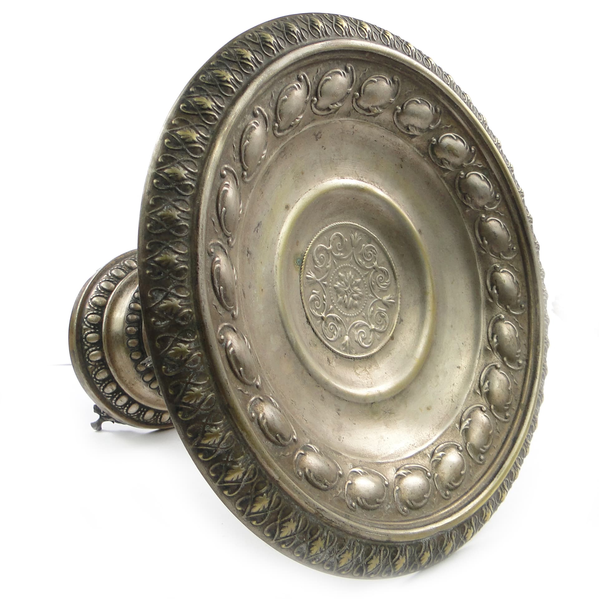 Eclectic figural tazza, silver-plated brass, Poland, 19th c. - 105015