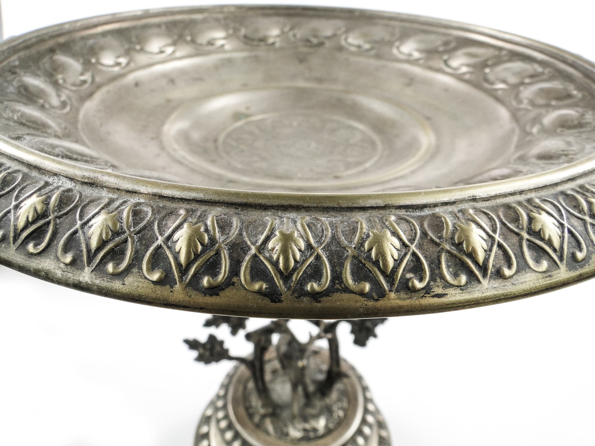 Eclectic figural tazza, silver-plated brass, Poland, 19th c. - 105016
