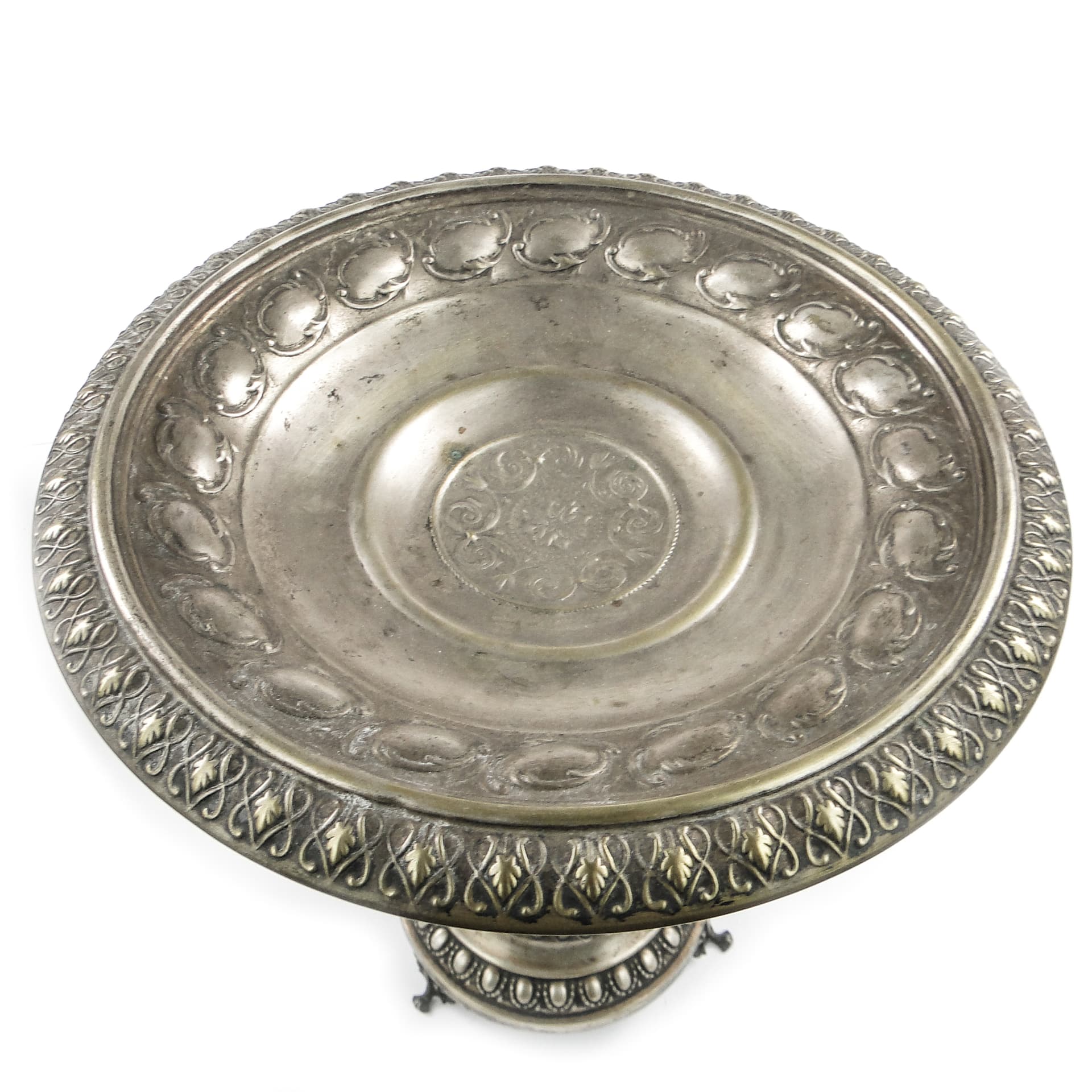 Eclectic figural tazza, silver-plated brass, Poland, 19th c. - 105013
