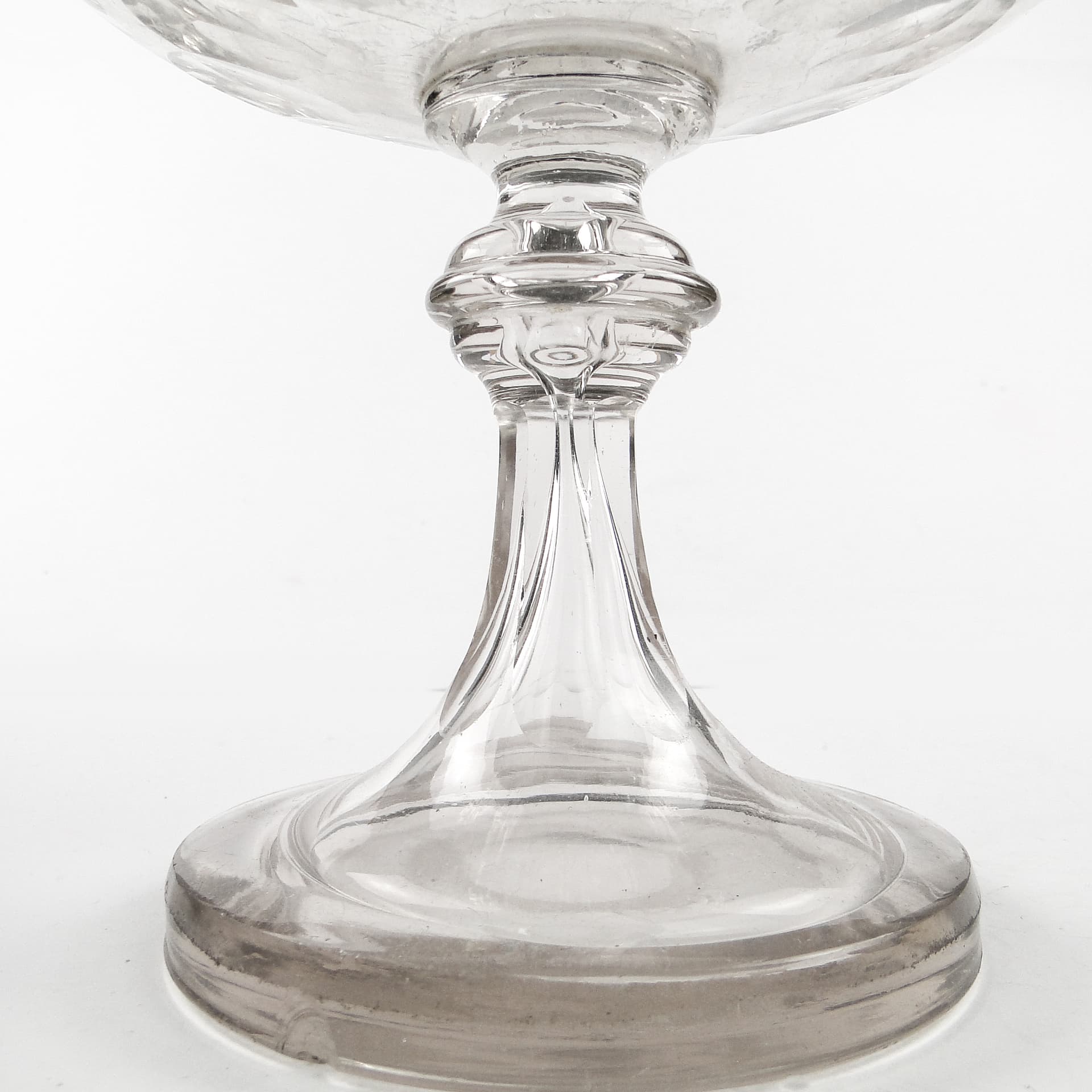 Biedermeier centerpiece, clear crystal, Czech Republic, 19th c. - 105045