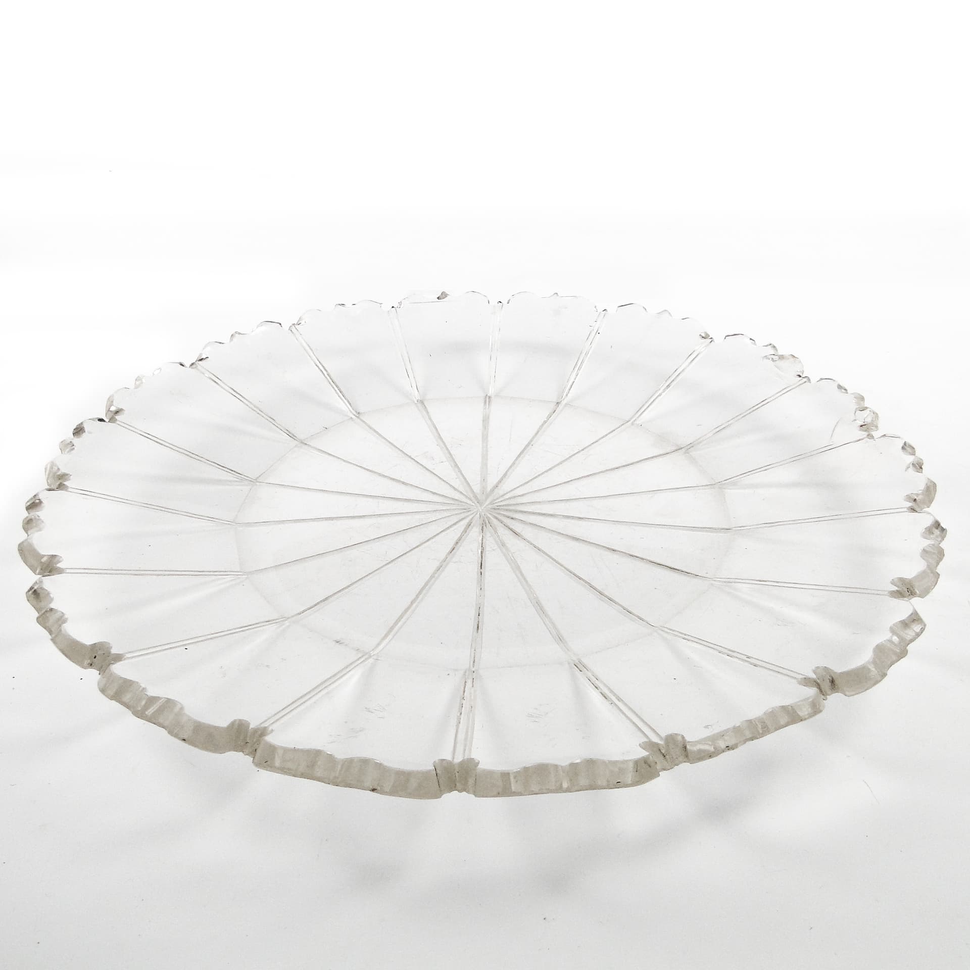 Patera Biedermeier, kryształ transparentny, Czechy, XIX w. - 105089