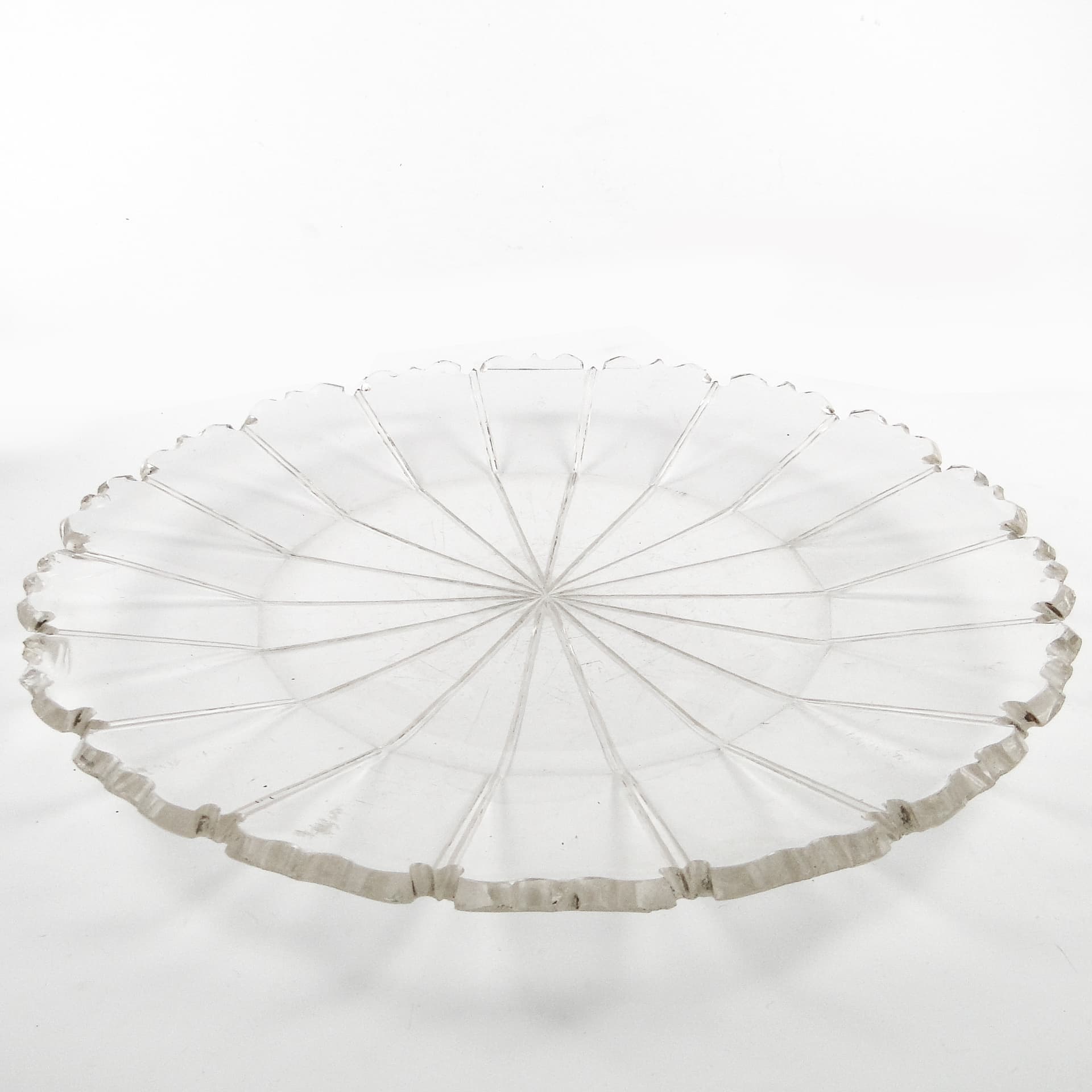 Patera Biedermeier, kryształ transparentny, Czechy, XIX w. - 105092