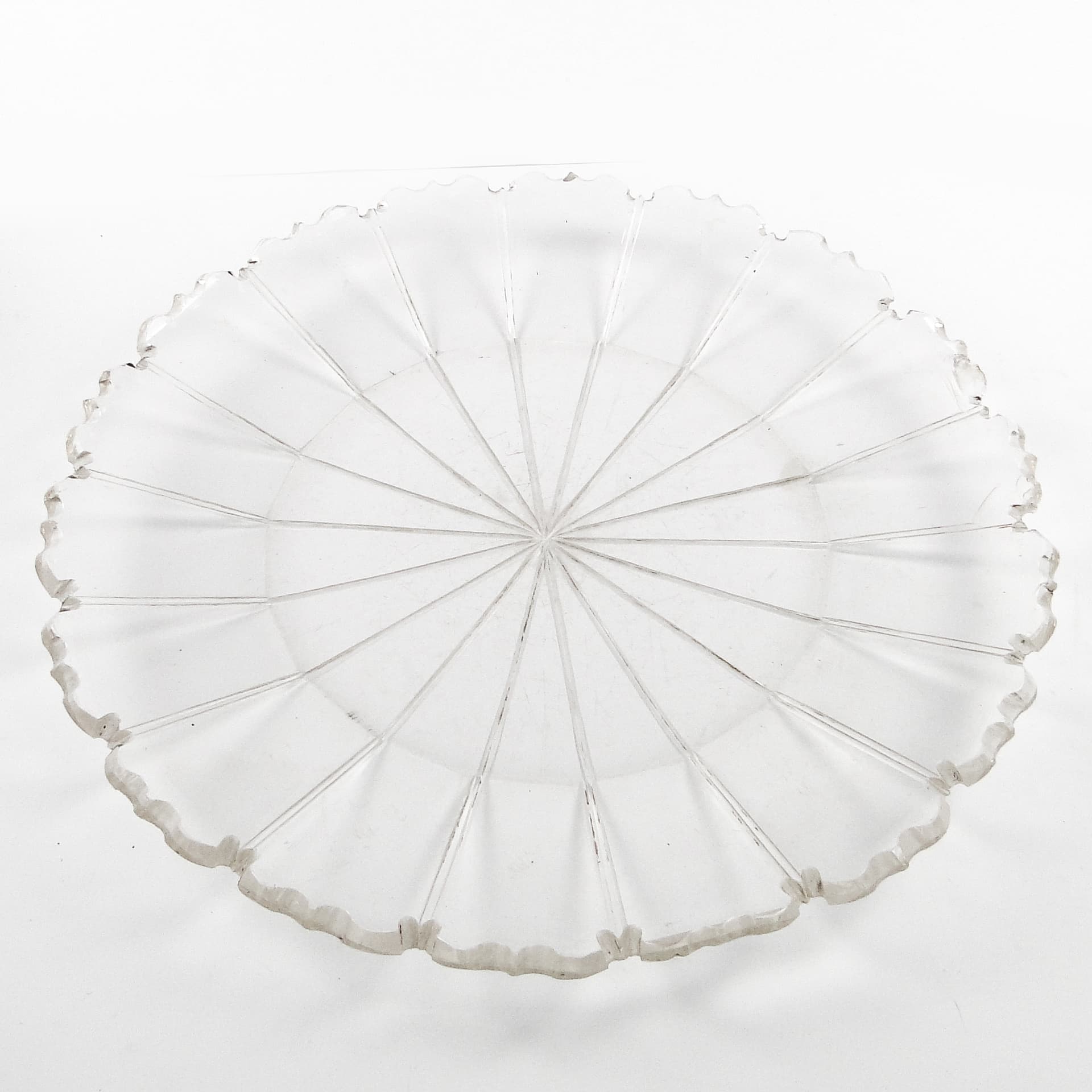 Patera Biedermeier, kryształ transparentny, Czechy, XIX w. - 105087