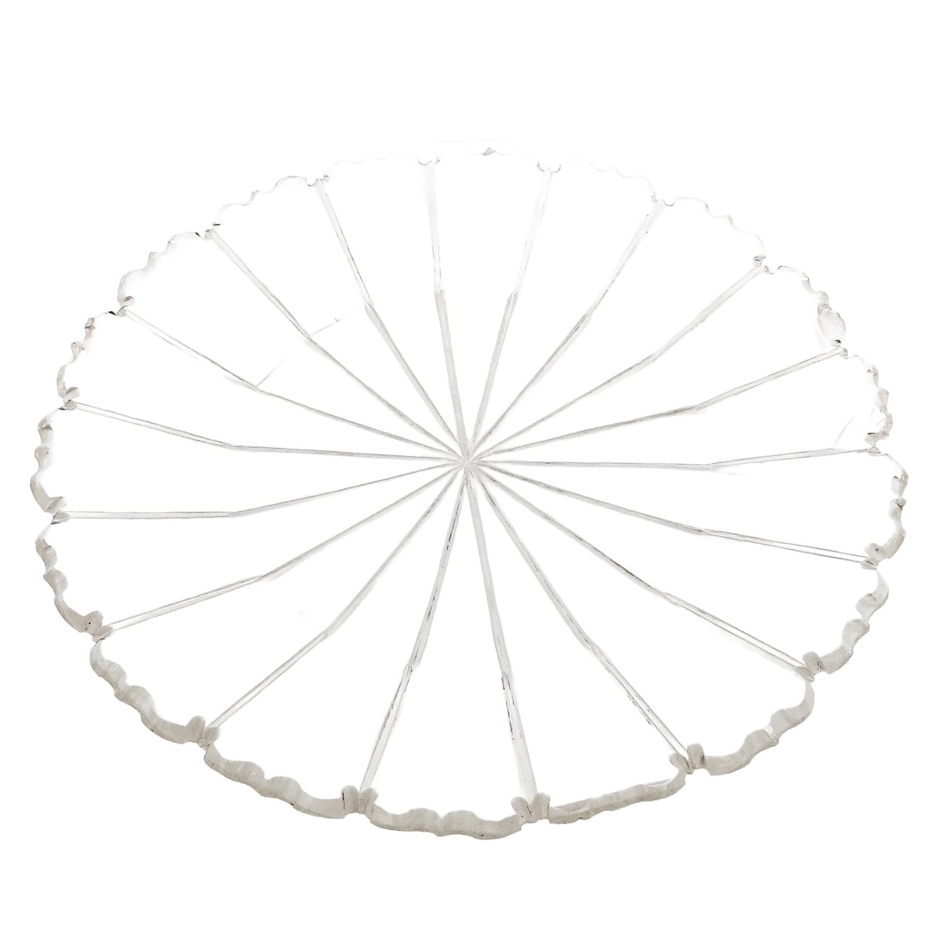 Patera Biedermeier, kryształ transparentny, Czechy, XIX w.