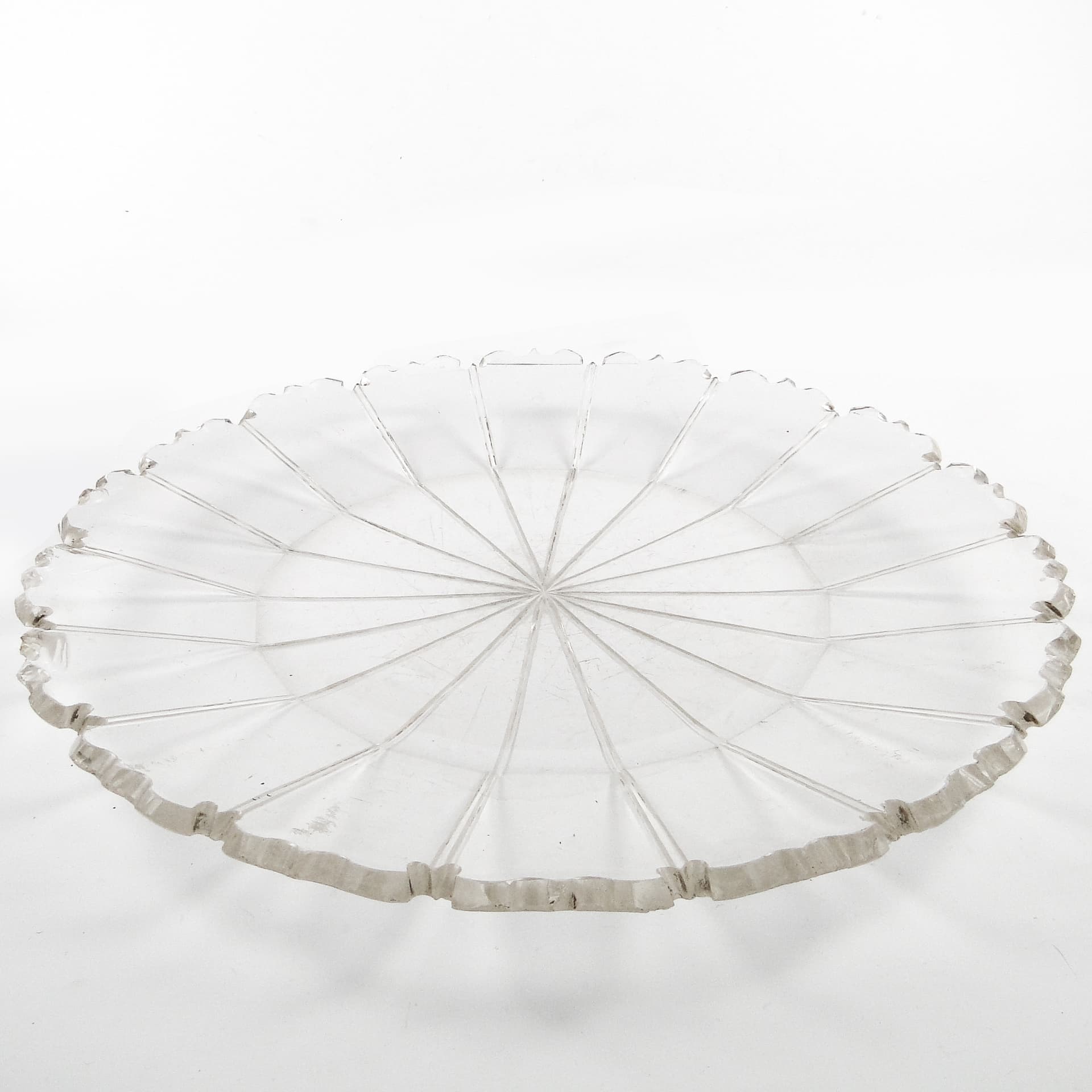 Patera Biedermeier, kryształ transparentny, Czechy, XIX w. - 105095