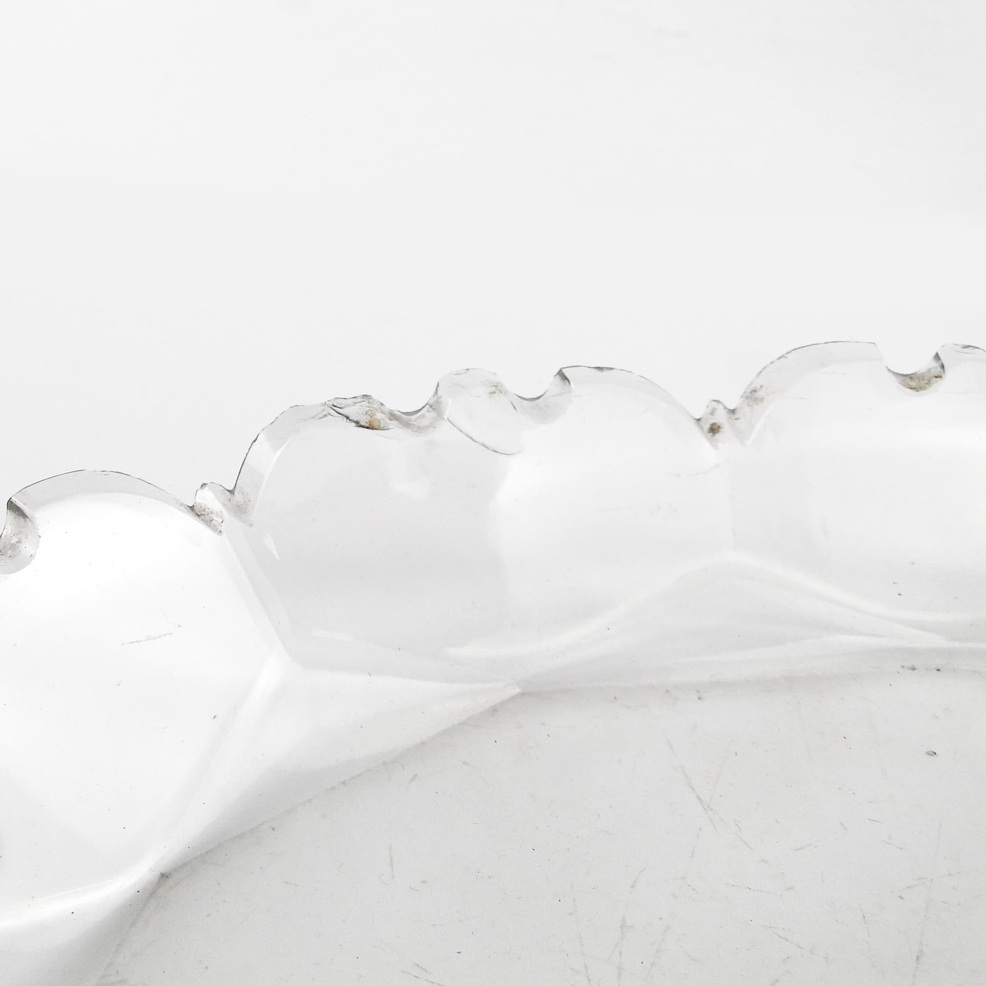 Patera Biedermeier, kryształ transparentny, Czechy, XIX w. - 105106