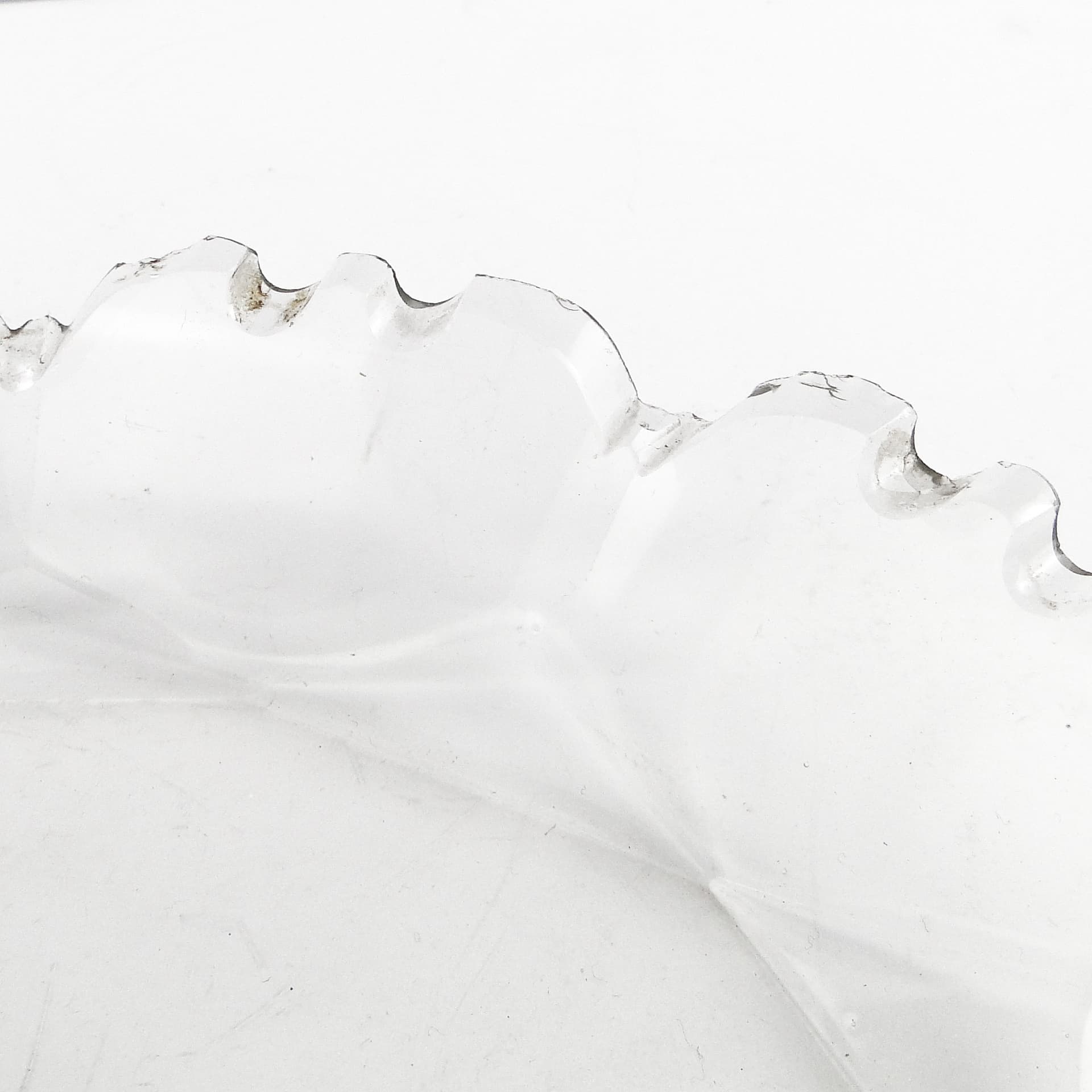 Patera Biedermeier, kryształ transparentny, Czechy, XIX w. - 105109