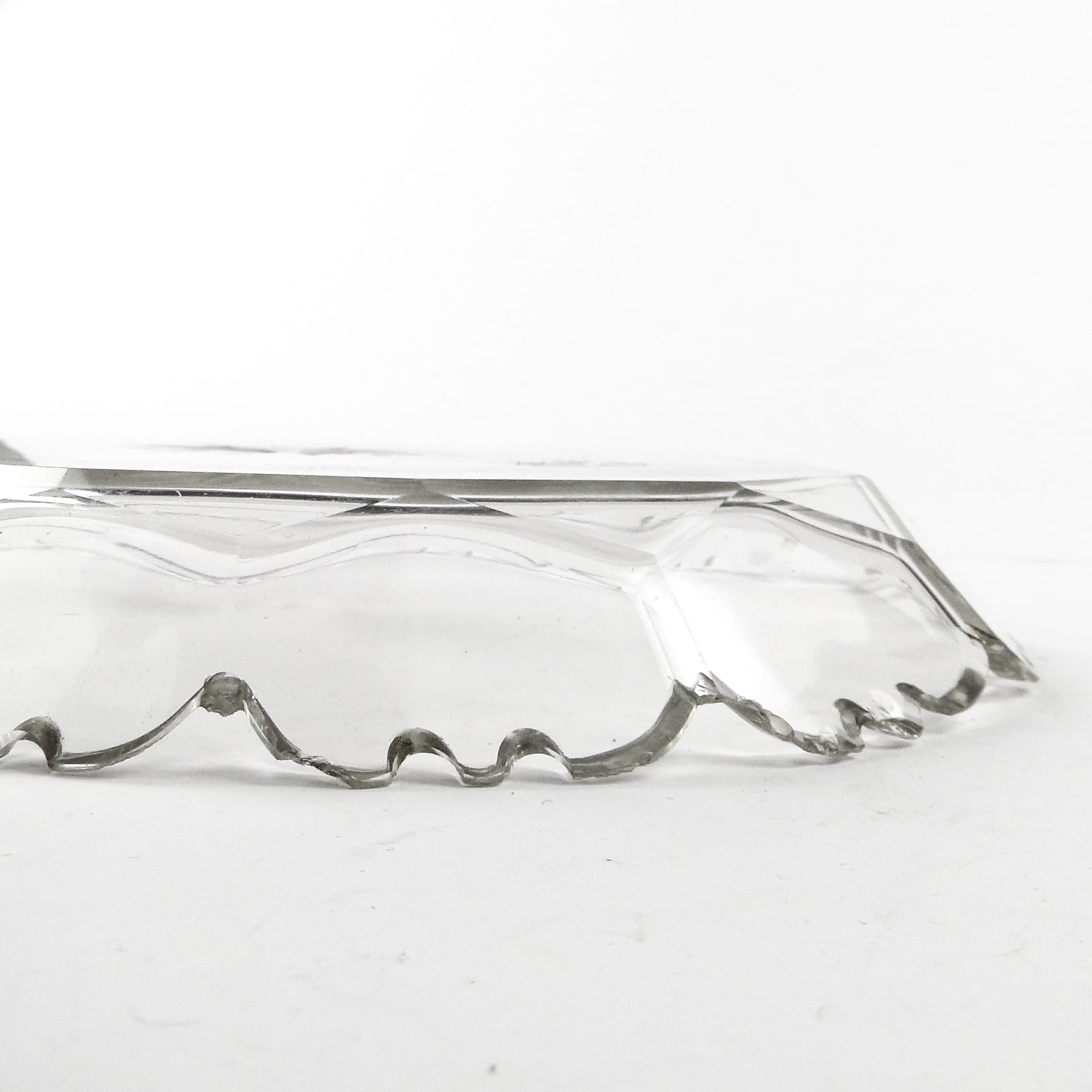 Patera Biedermeier, kryształ transparentny, Czechy, XIX w. - 105113