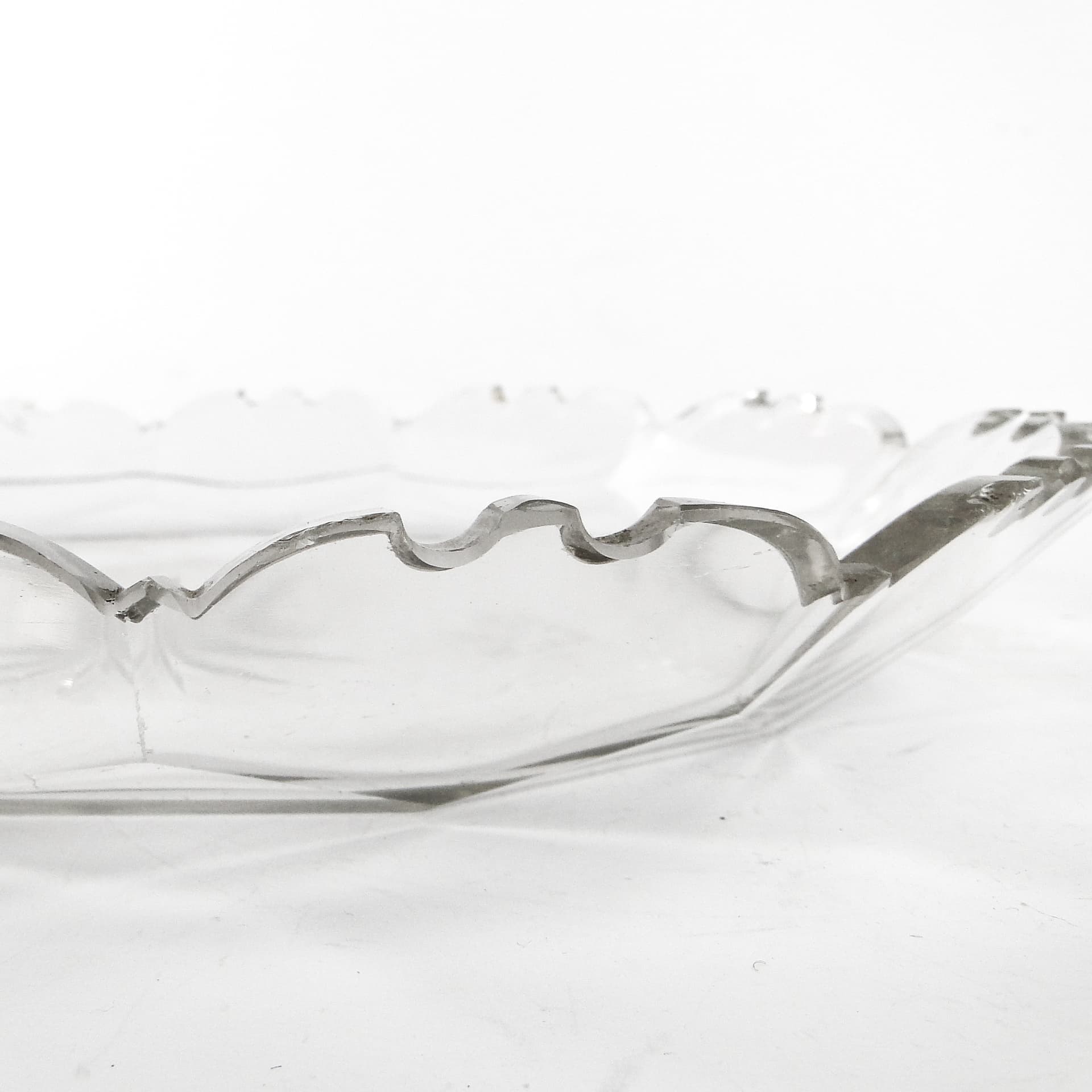 Patera Biedermeier, kryształ transparentny, Czechy, XIX w. - 105112